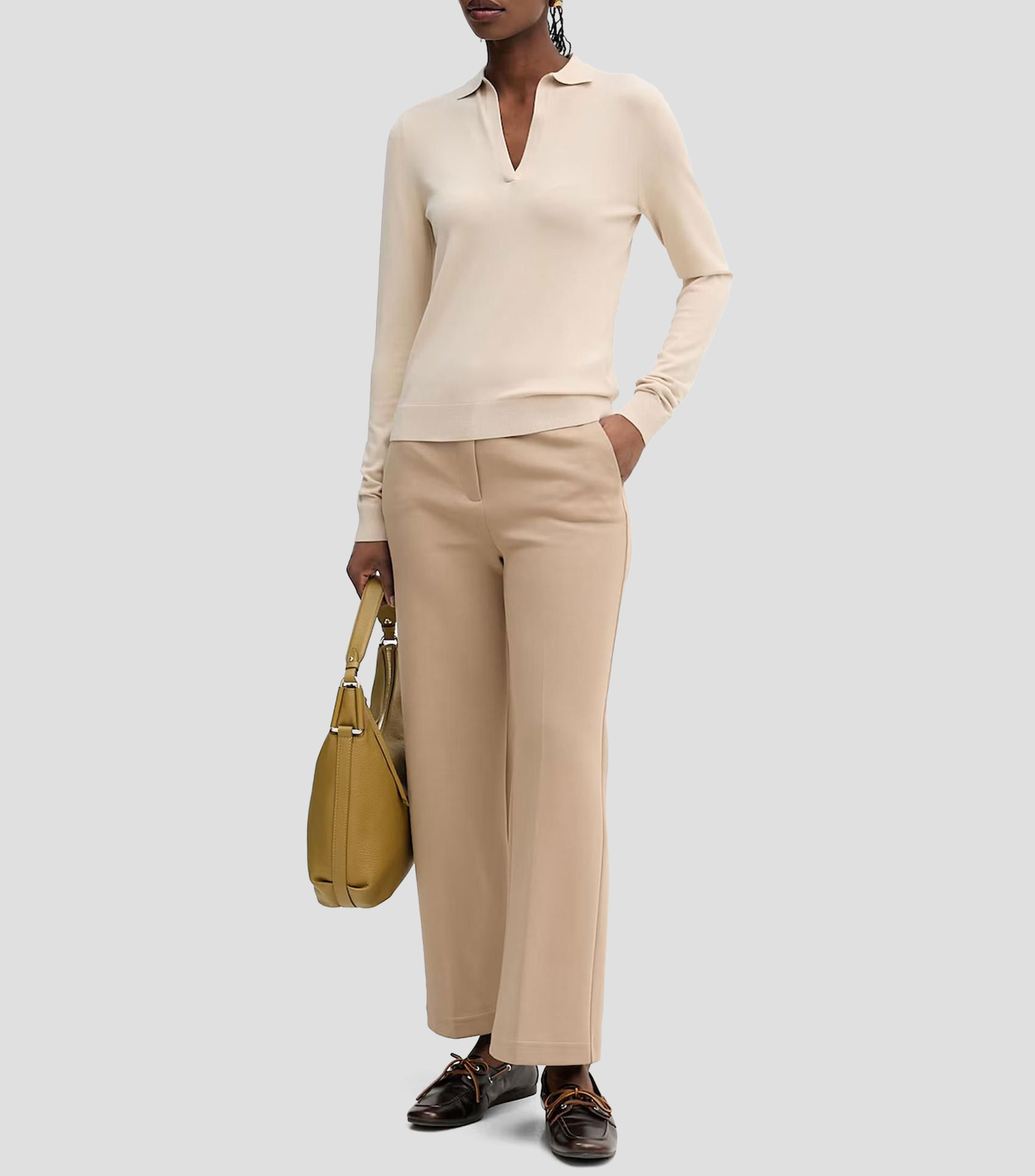 Suéter cuello polo Mujer