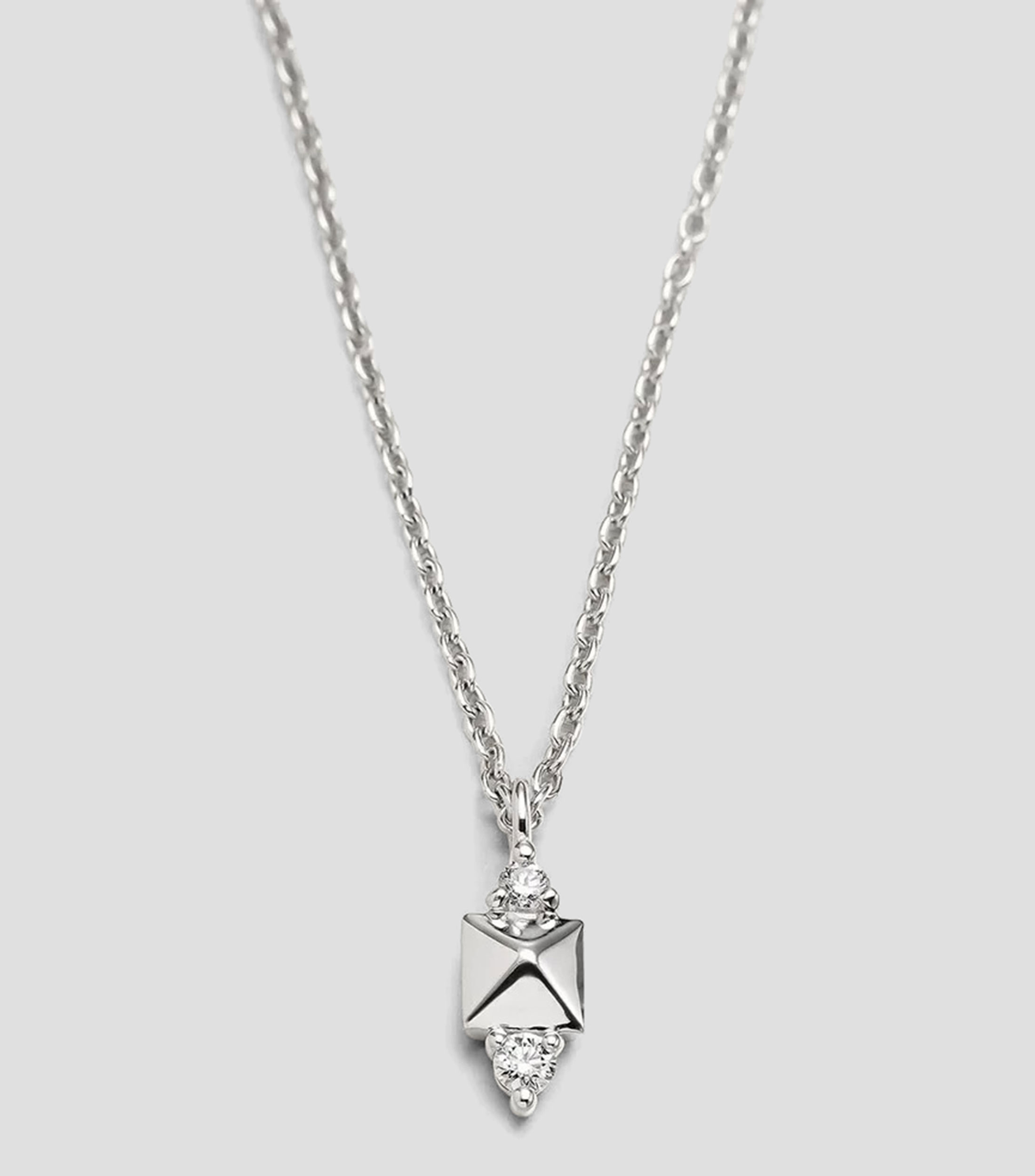 Collar en oro blanco de 18 kilates con diamante Vivienne Mujer