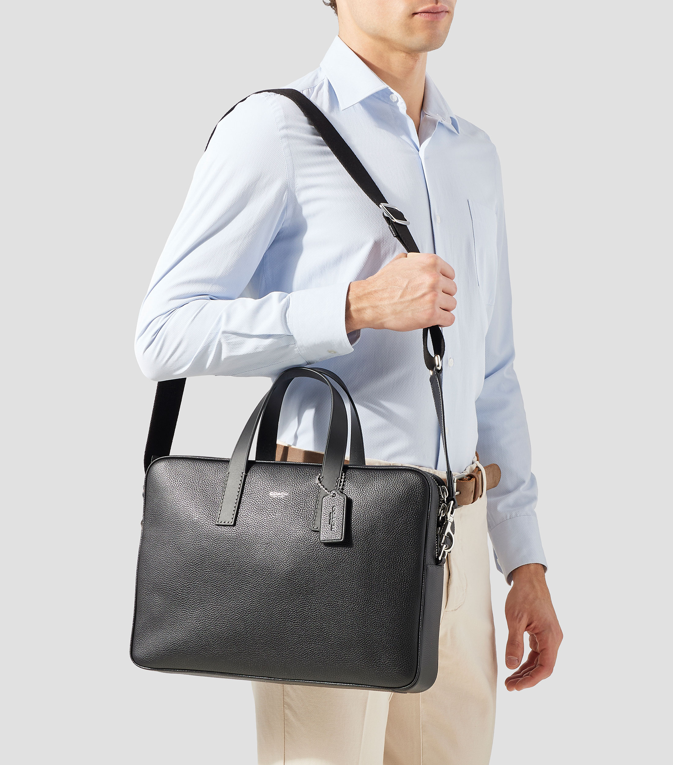 Portafolio en piel vacuna Carlyle granulado Hombre