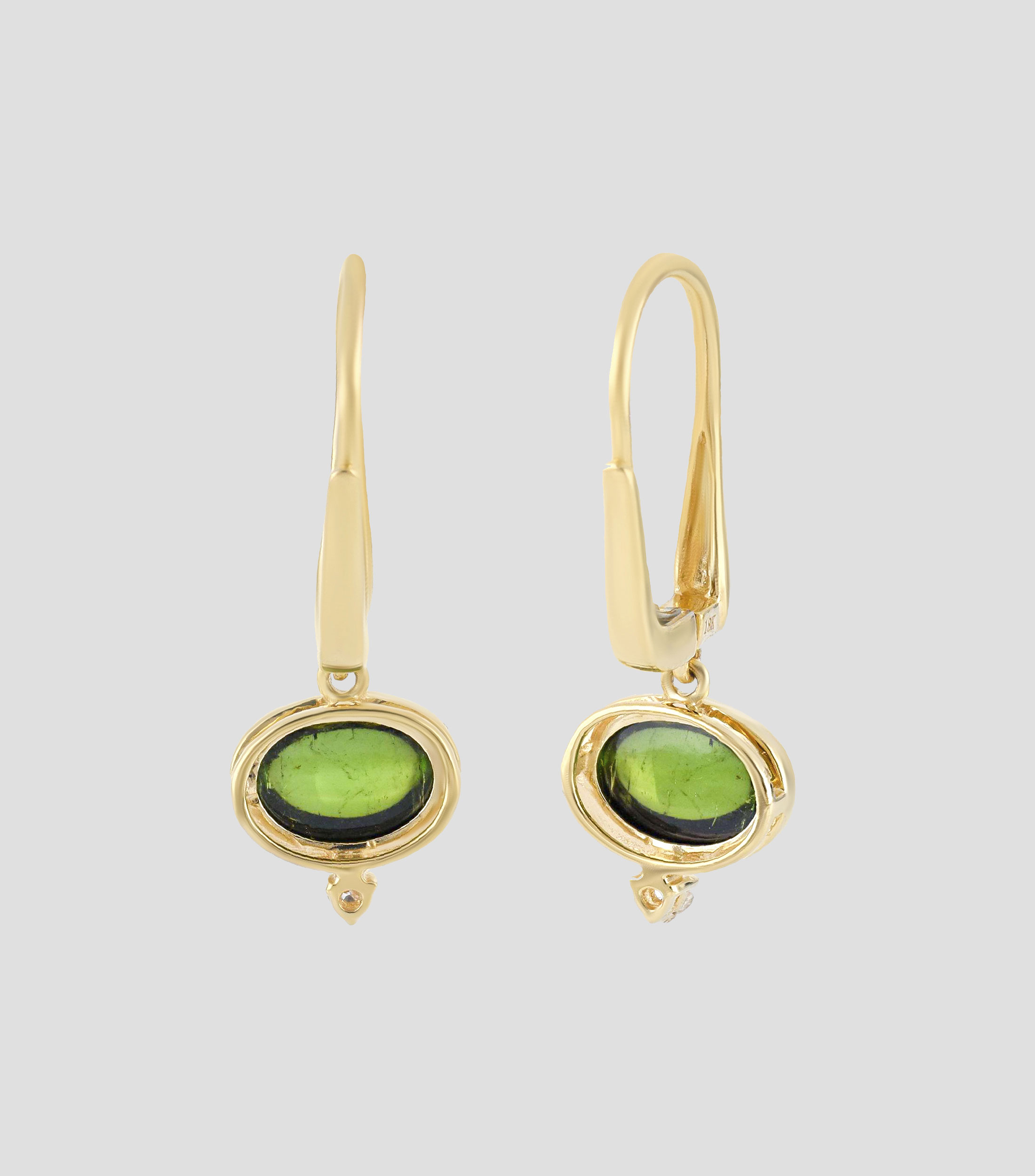 Aretes en Oro amarillo de 18 Kts Mujer