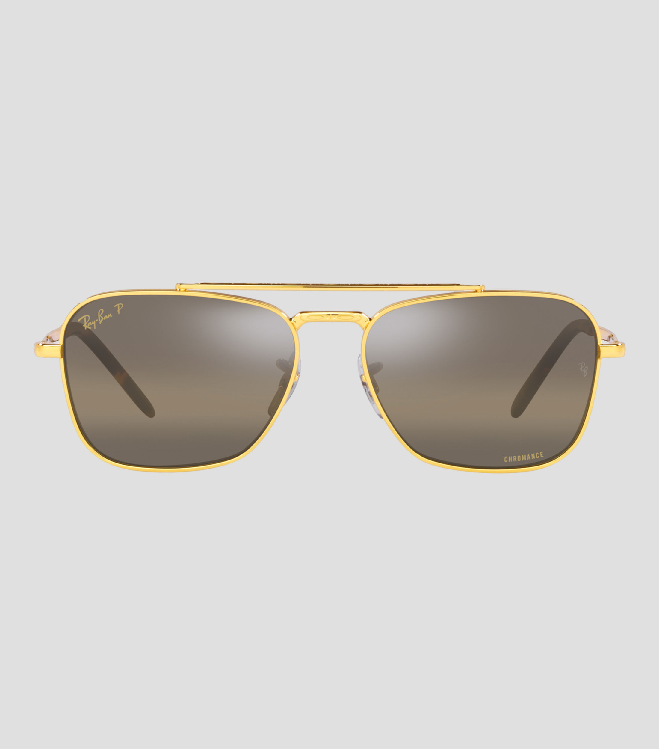 Lentes de sol cuadrados Caravan dorados Unisex