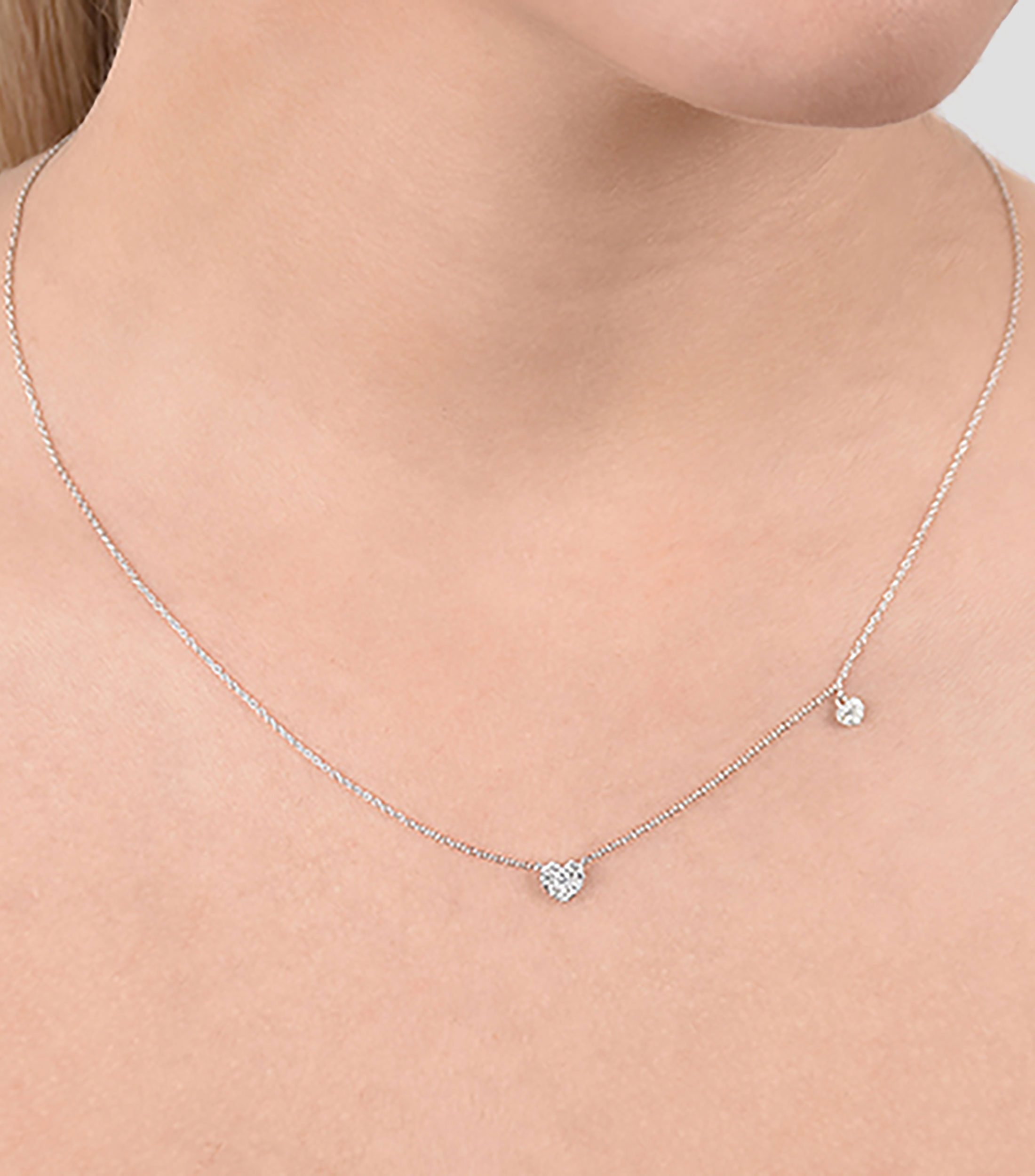 Gargantilla en Oro Blanco con Diamantes Mujer