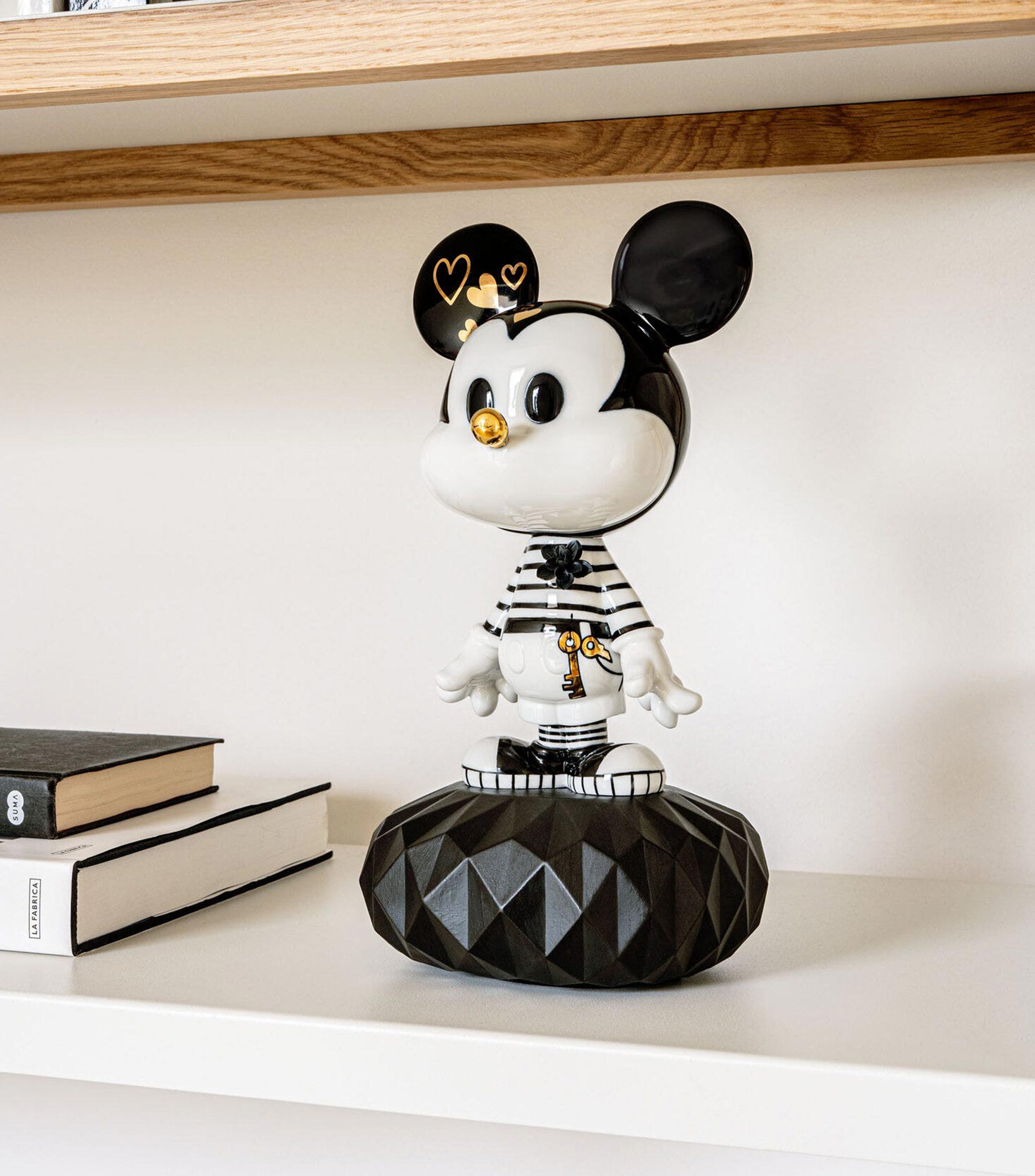 Figura decorativa Mickey In Black And White en porcelana