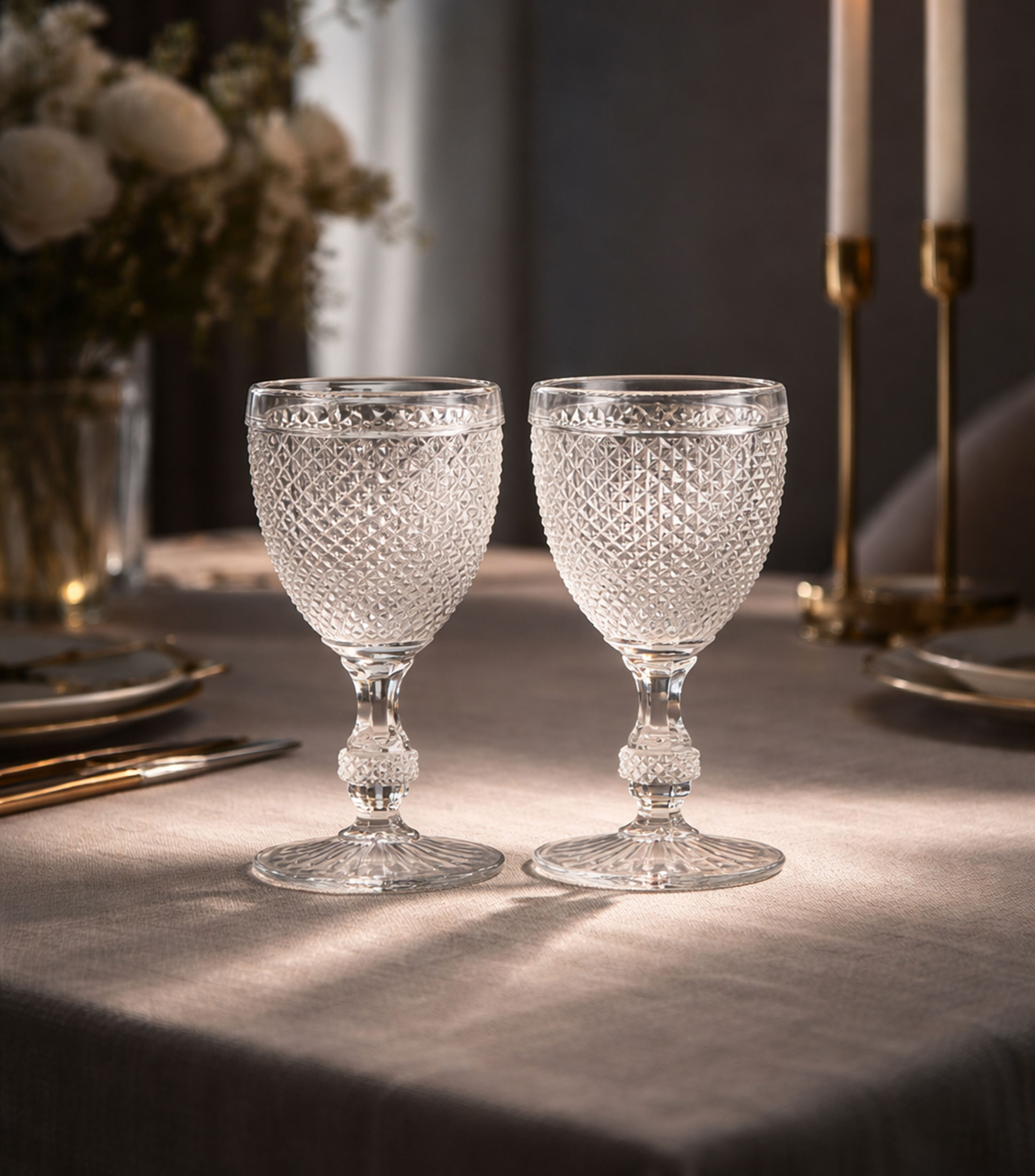 Set 4 copas de vino blanco Bicos