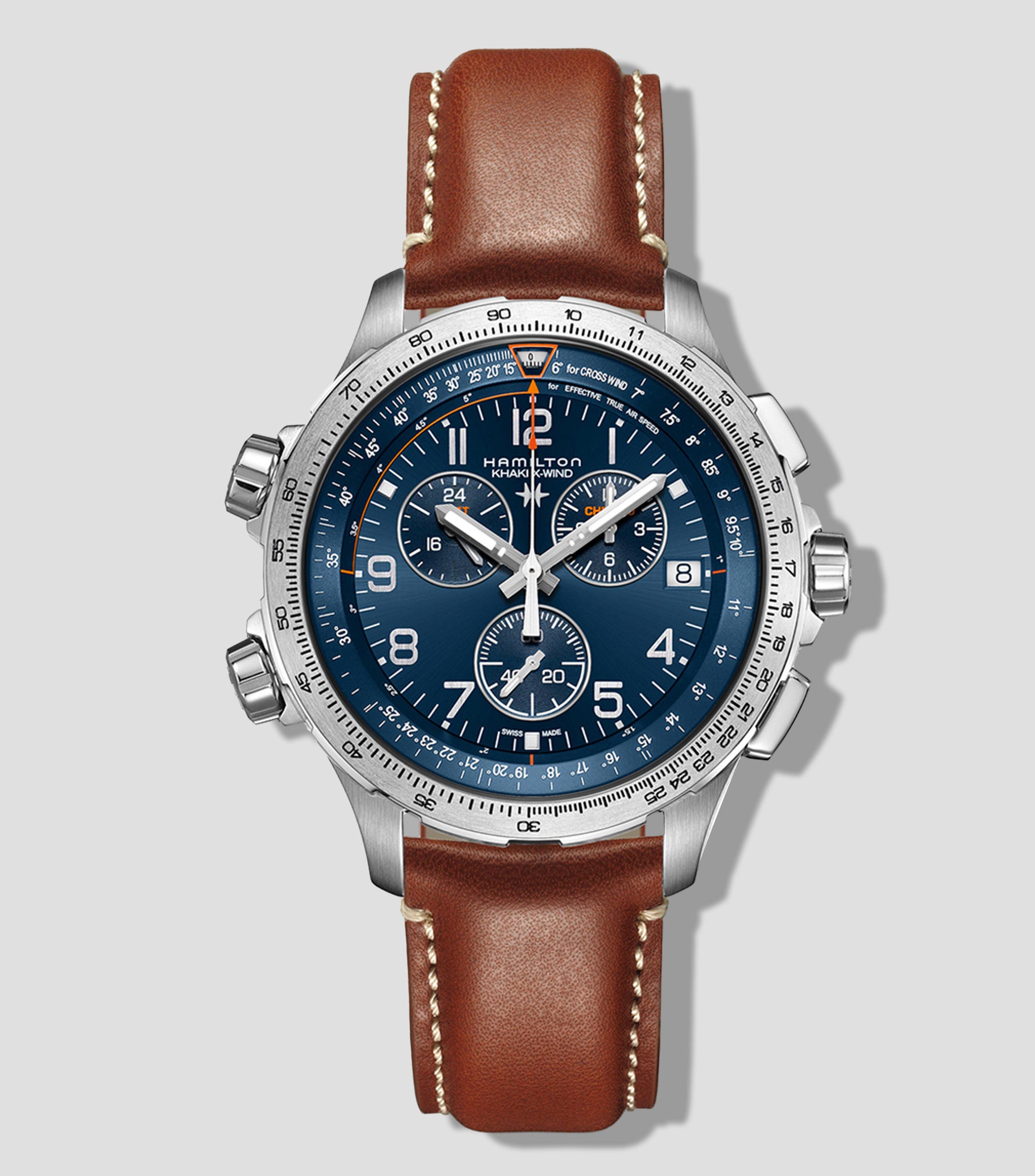 Reloj para Hombre Khaki Aviation X-Wind Automatic Chronograph Casual, Gris, Azul
