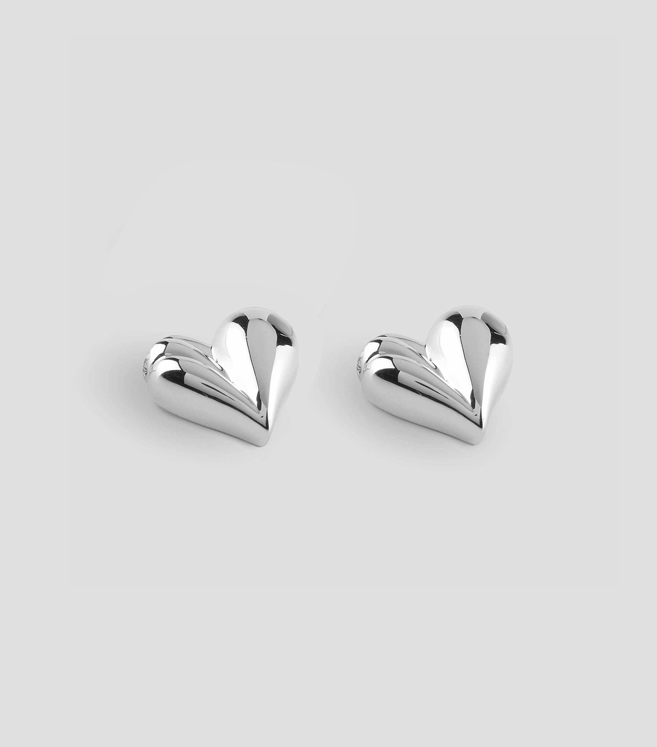 Aretes en plata de corazón Mujer
