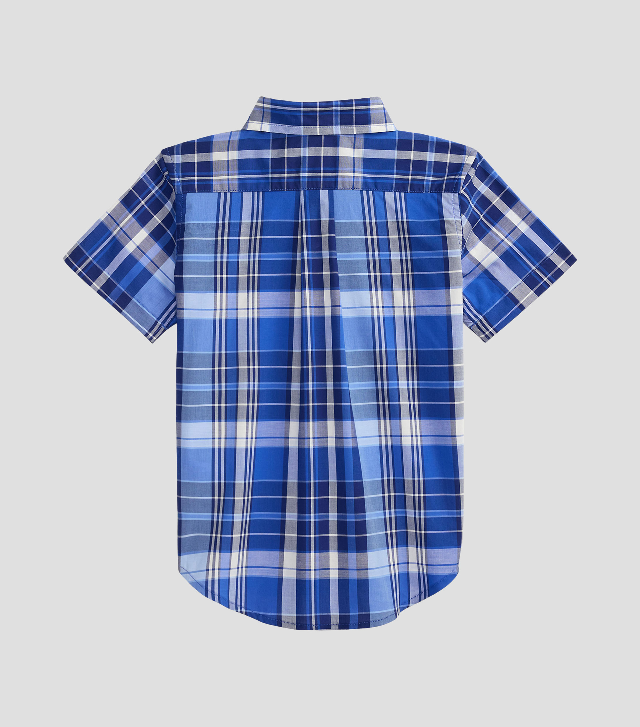 Camisa de cuadros con manga corta Bebé
