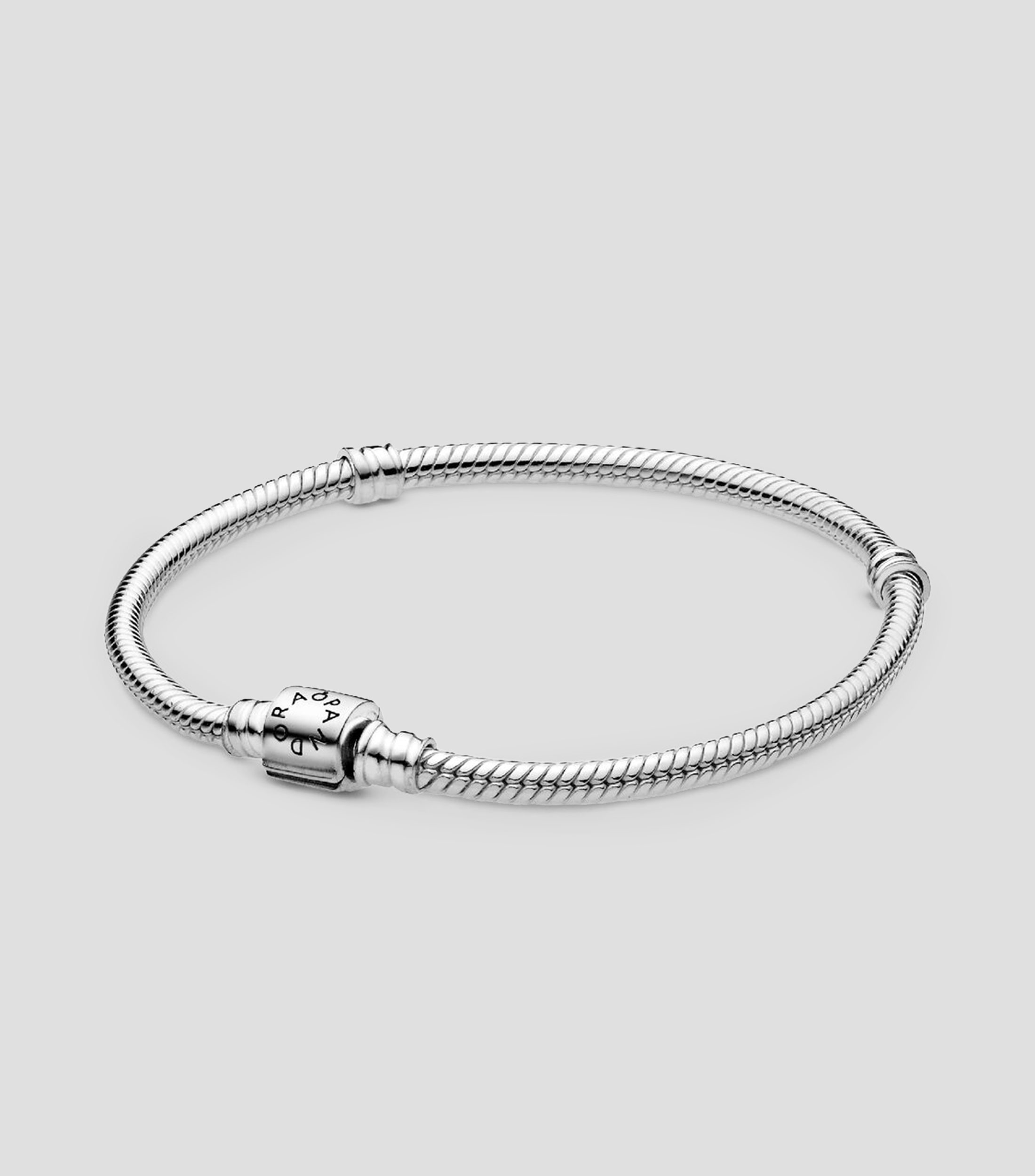 Brazalete en Plata Barrel Clasp Snake Mujer