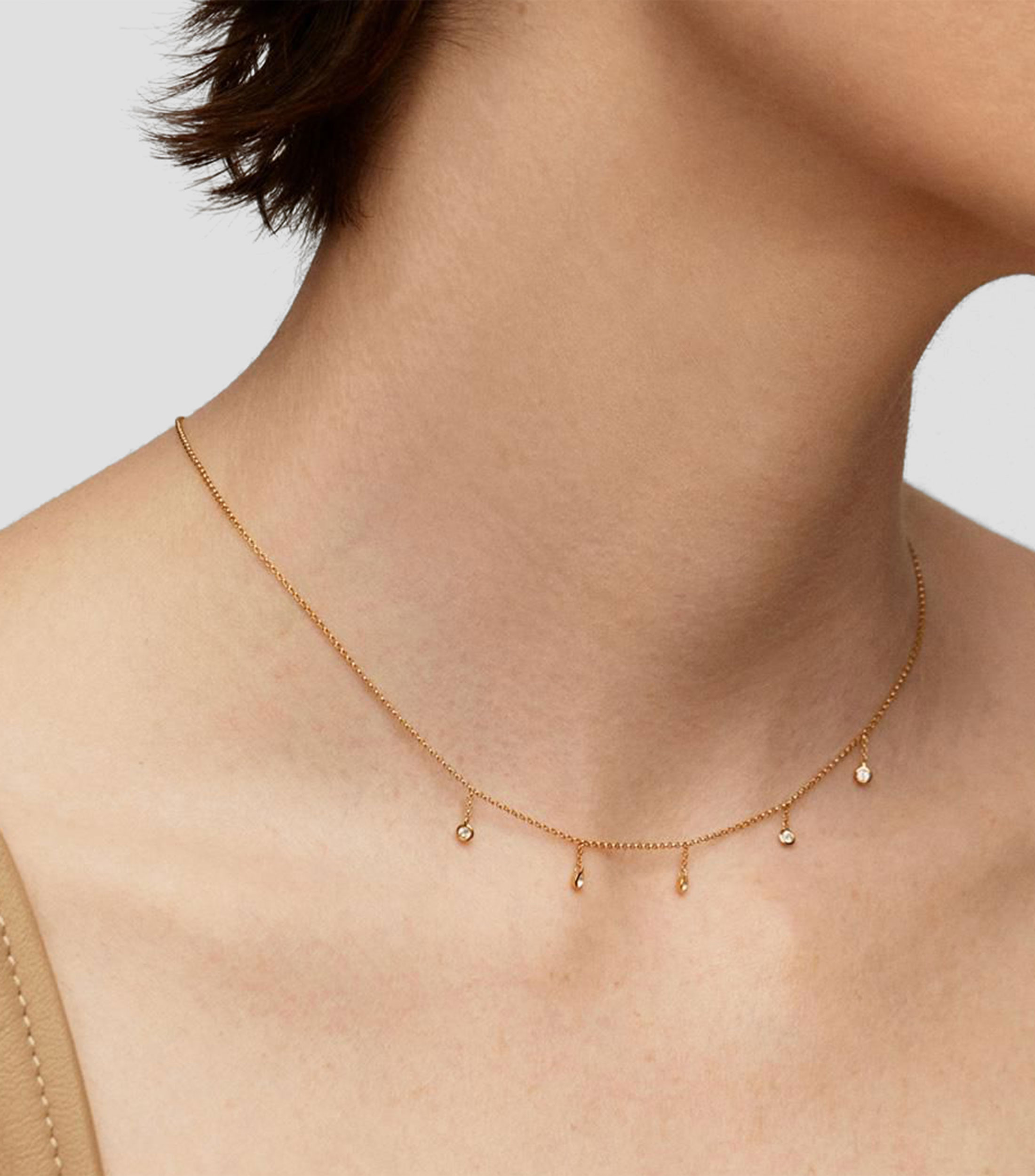 Collar en plata .925 con topacio blanco Mujer