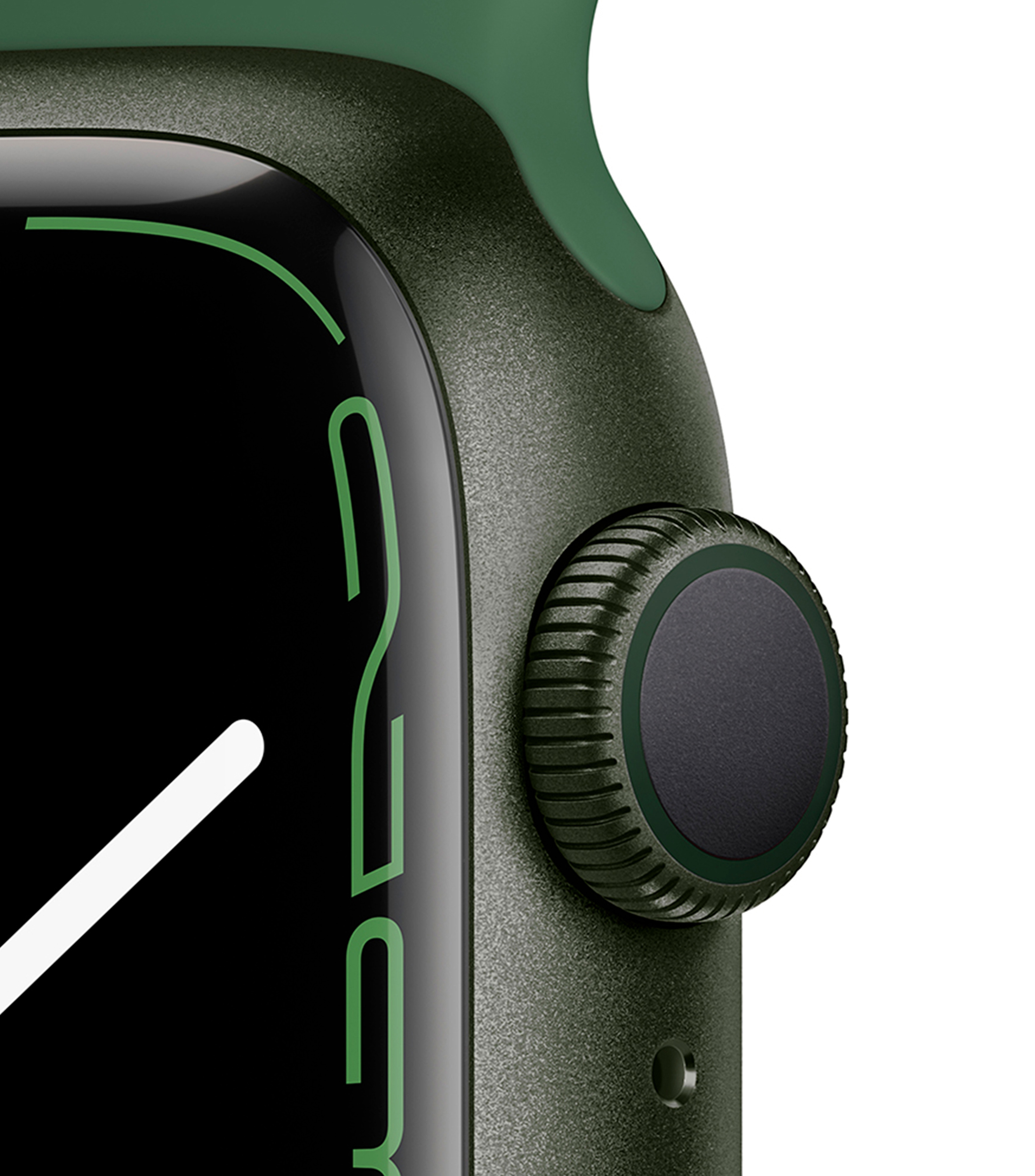 Apple Watch Series 7 (GPS) - Caja de aluminio en verde de 41mm - Correa deportiva verde trébol - Talla única