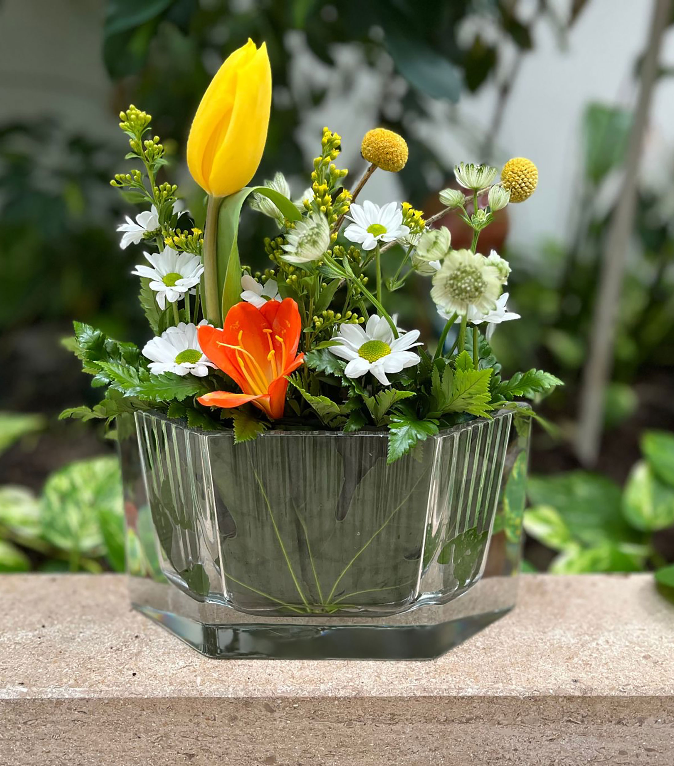 Florero Bajo en Cristal