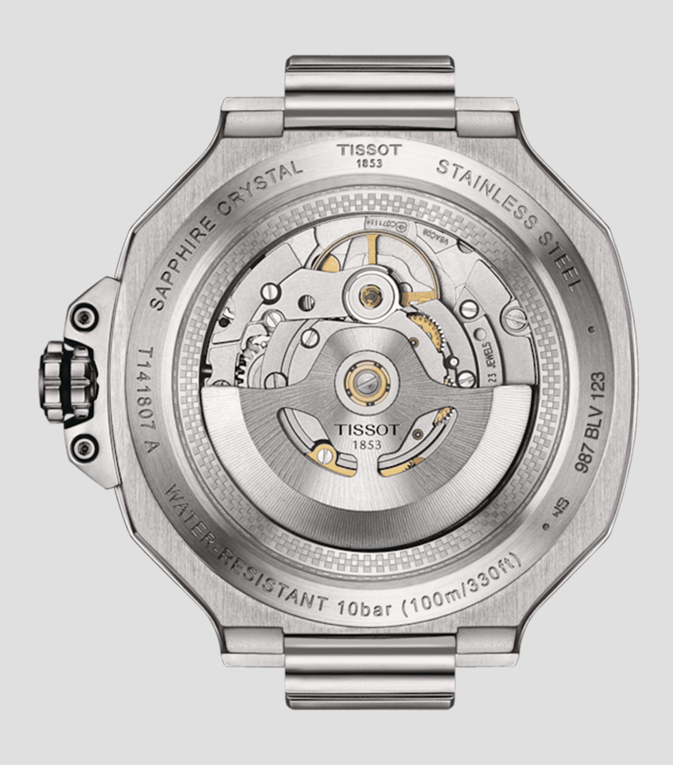 Reloj para Hombre T Race Powermatic 80 Casual, Plateado, Azul