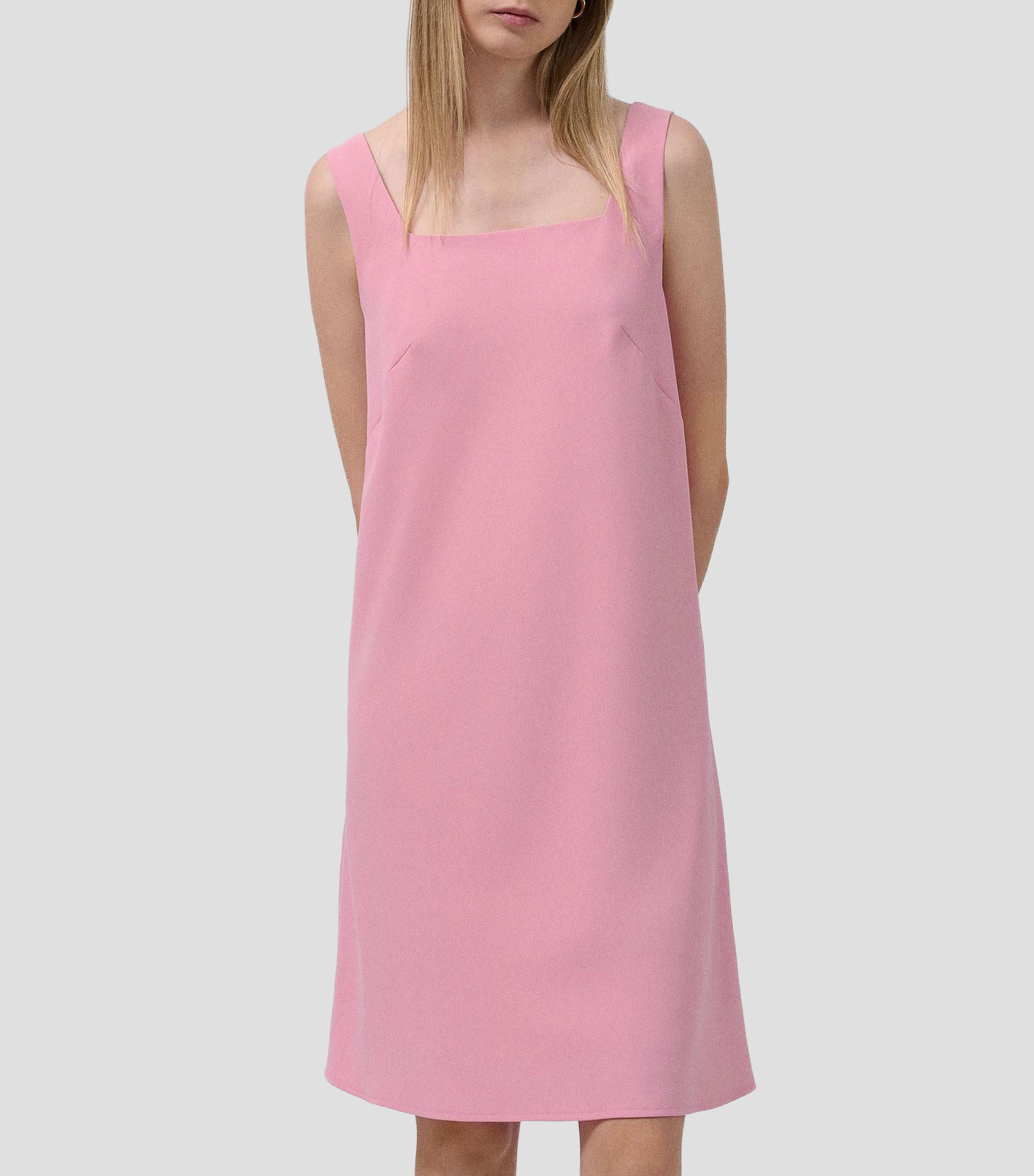 Vestido midi liso Mujer