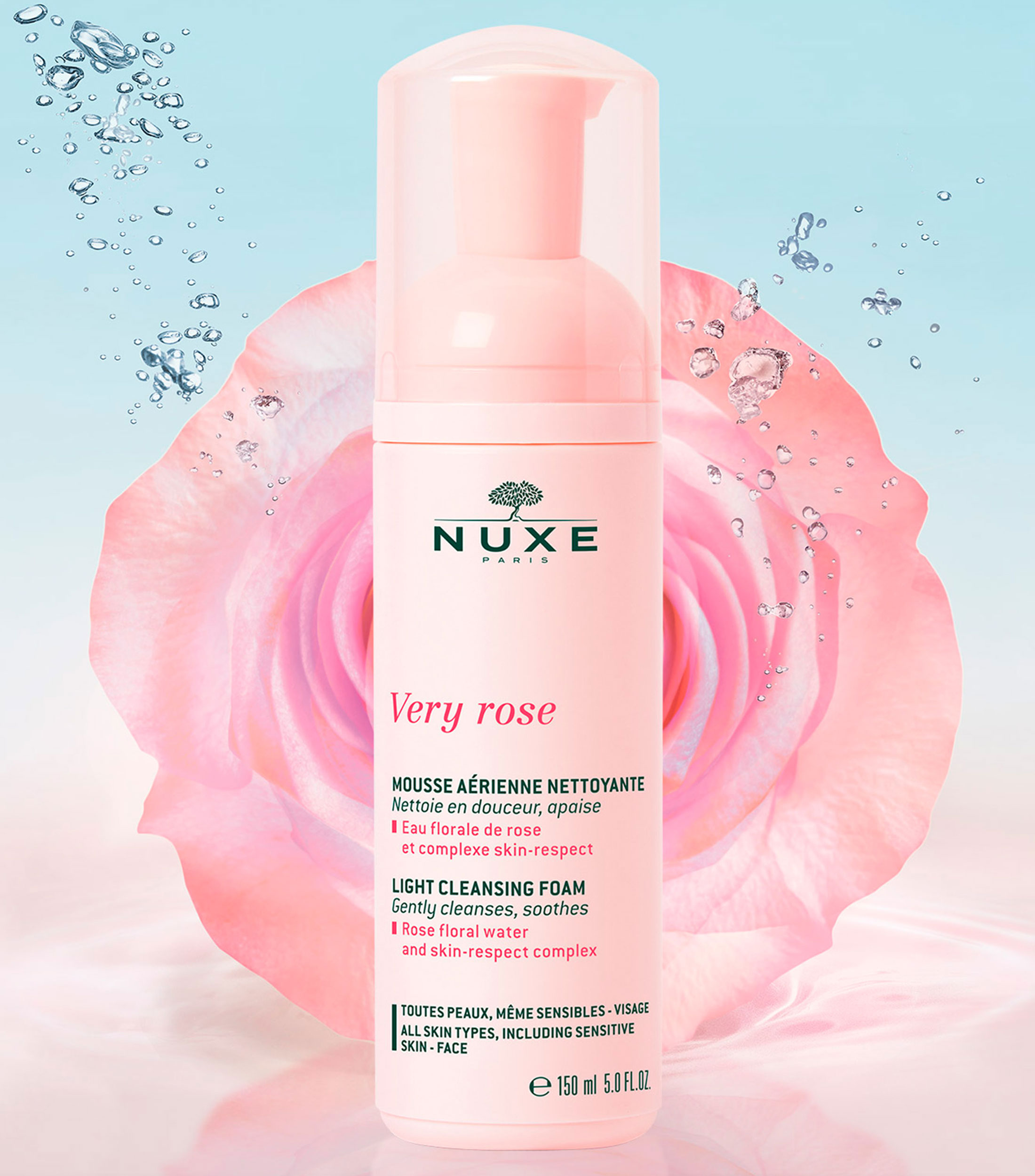 Tratamiento Facial Very Rose Espuma Micelar, 150 ml