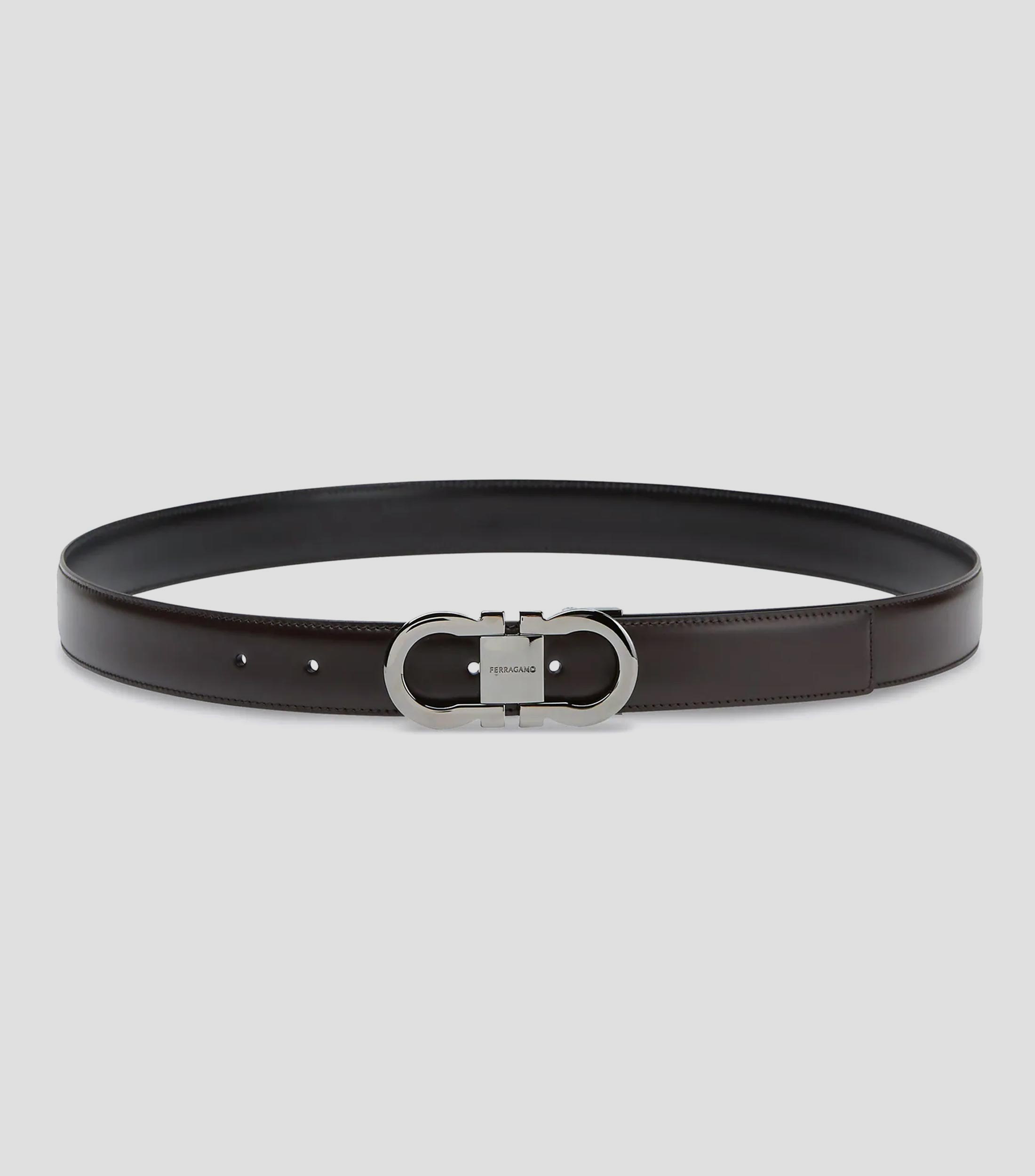 Cinturon reversible y ajustable Gancini Hombre
