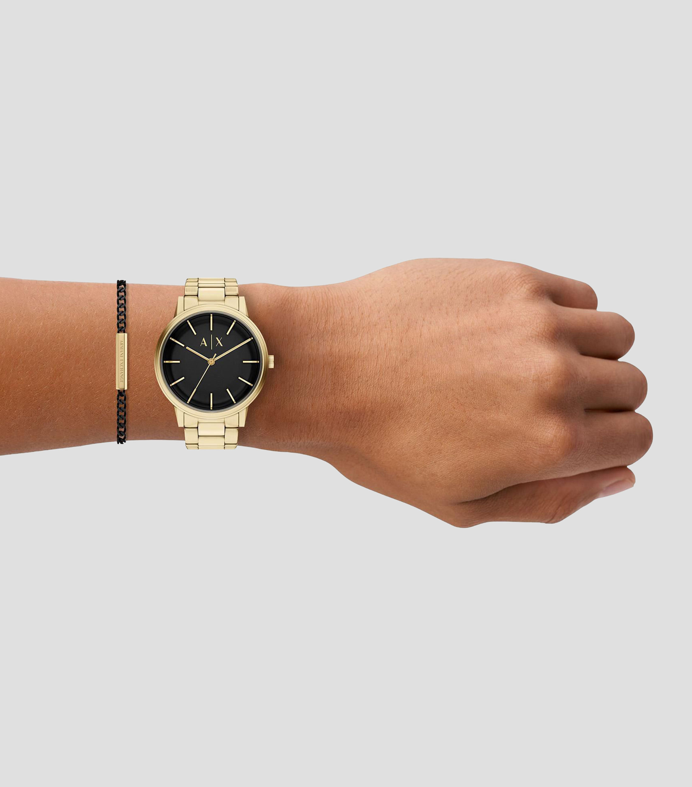 Reloj para Hombre Essential Casual Negro, Dorado