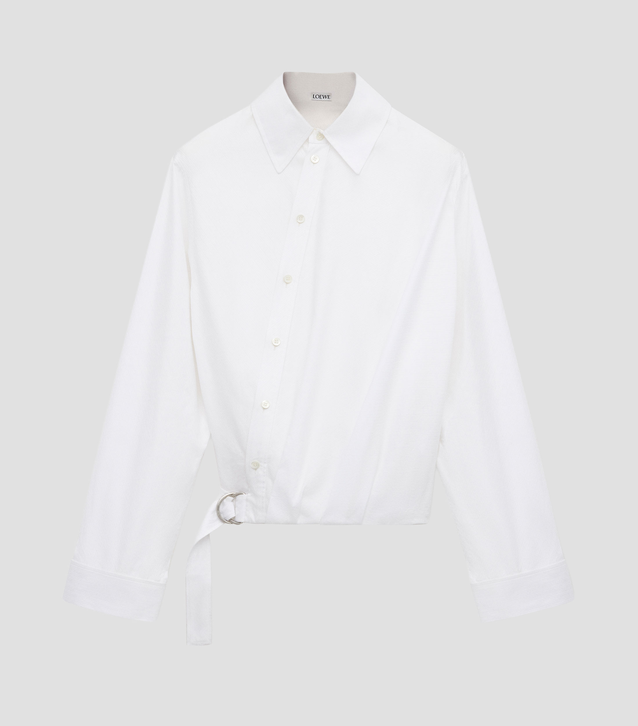Camisa lisa con manga larga Mujer