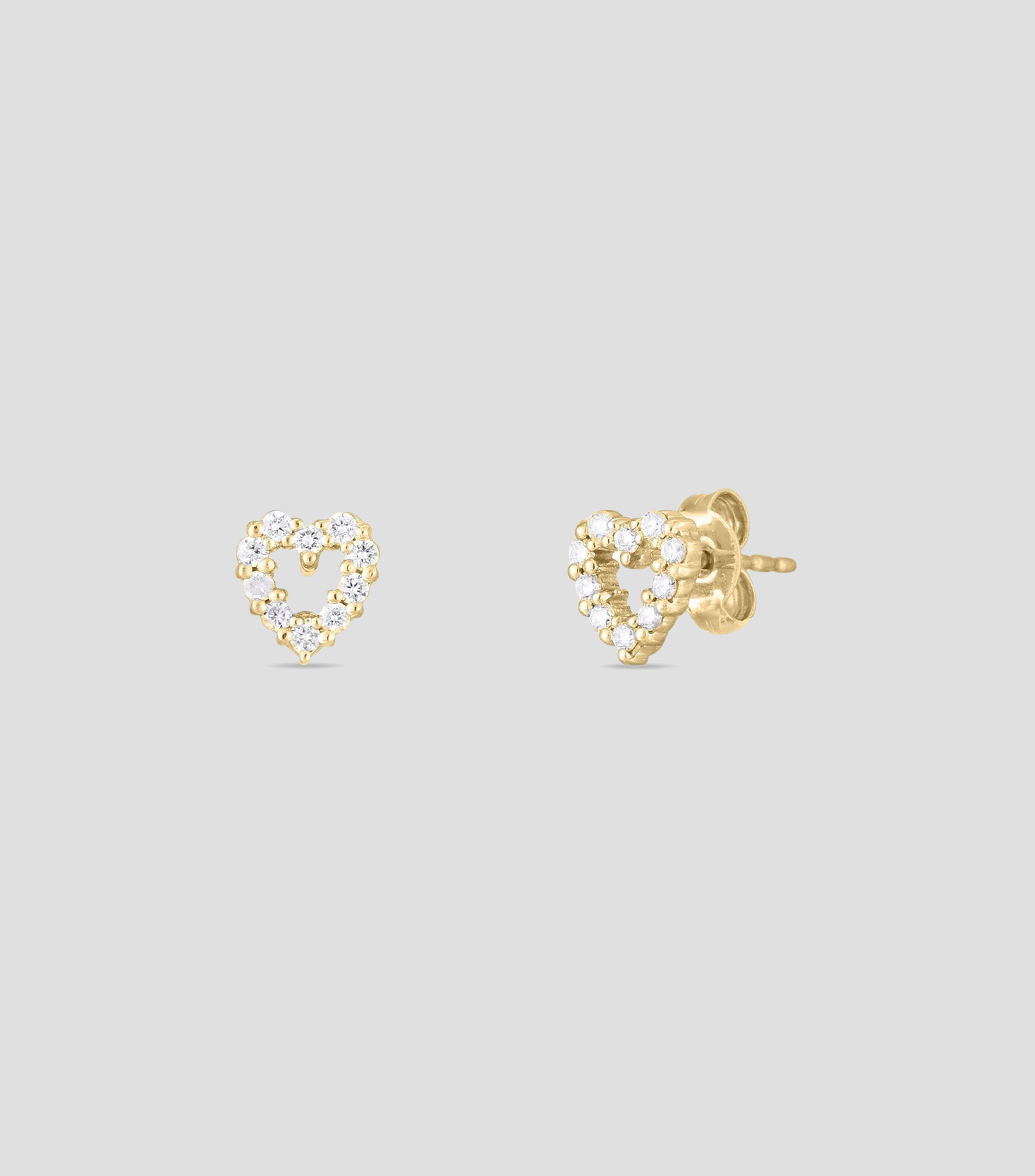 Aretes en Oro amarillo de 18 kilates con diamantes Tiny Treasures Mujer