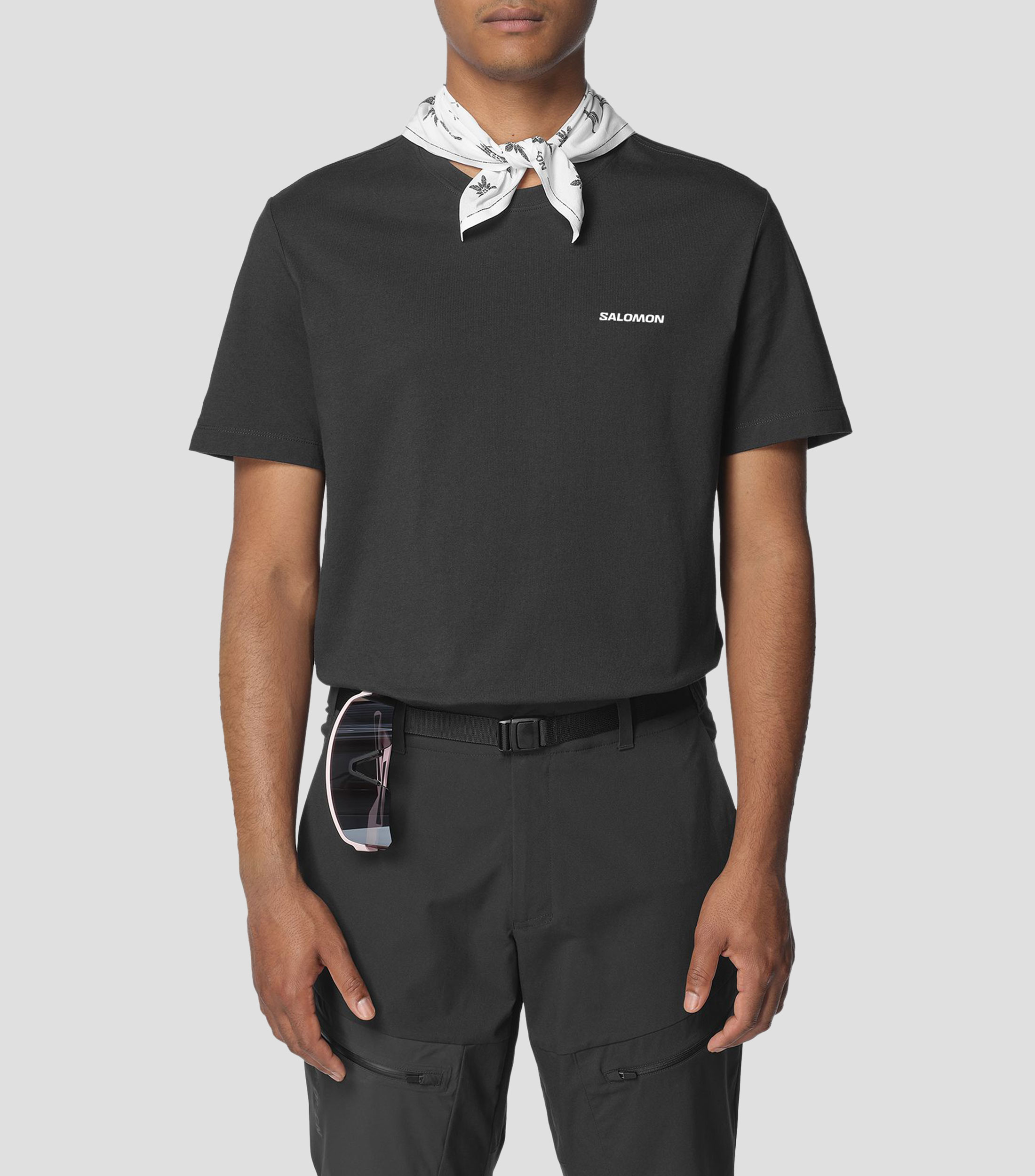Playera de entrenamiento cuello redondo manga corta estampada Hombre