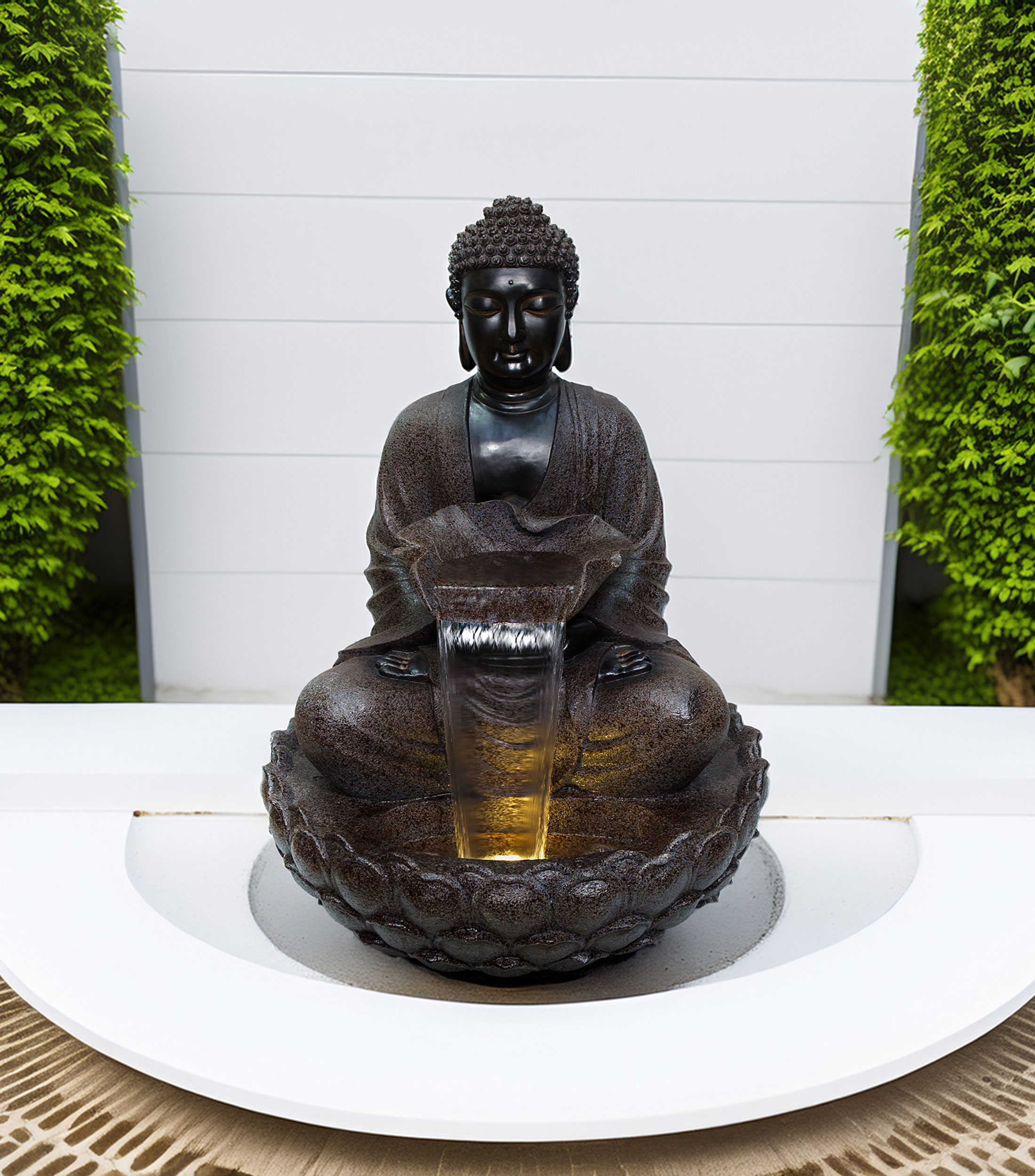 Fuente de Buda en resina
