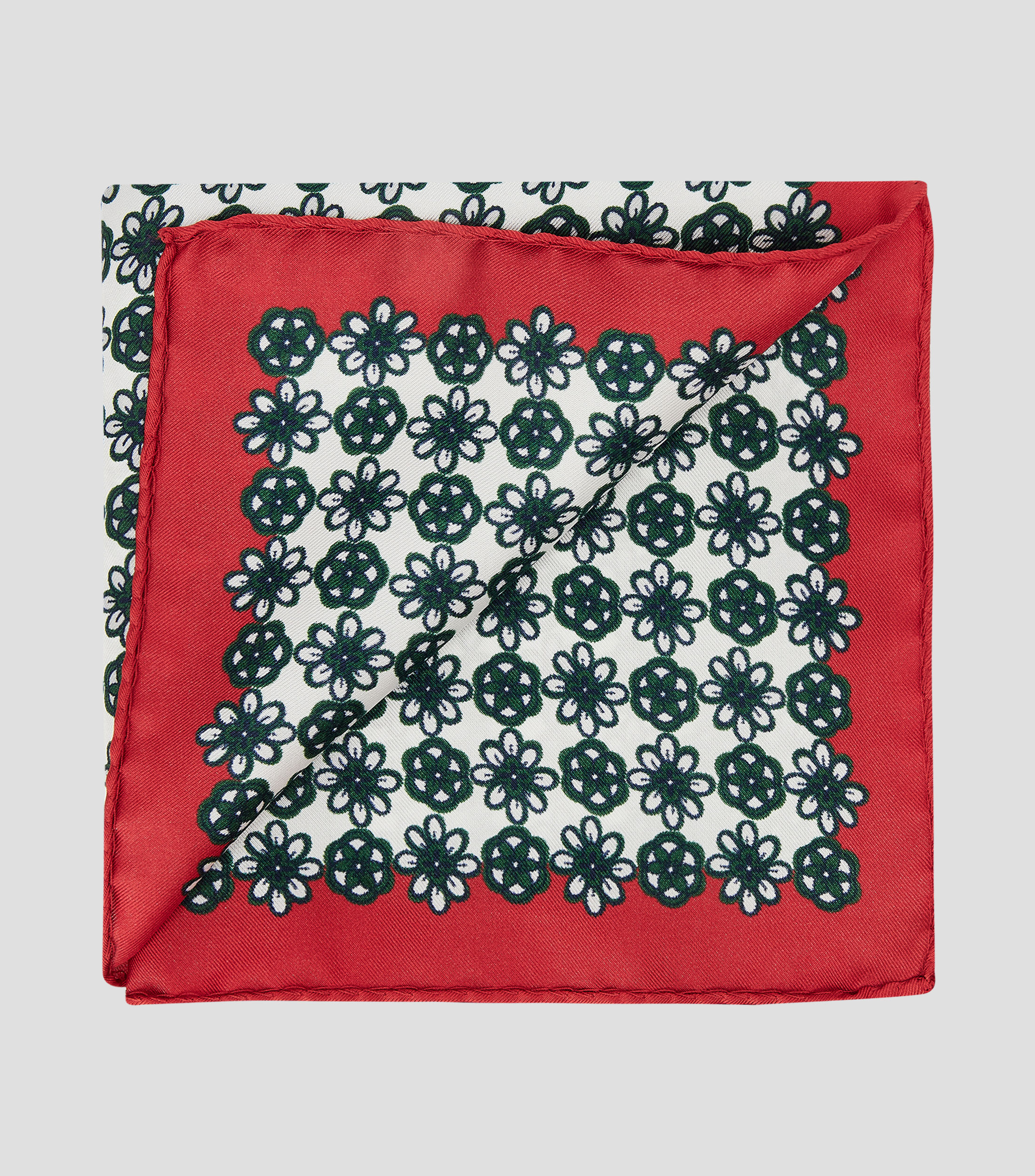 Pañuelo en seda multicolor estampado Hombre