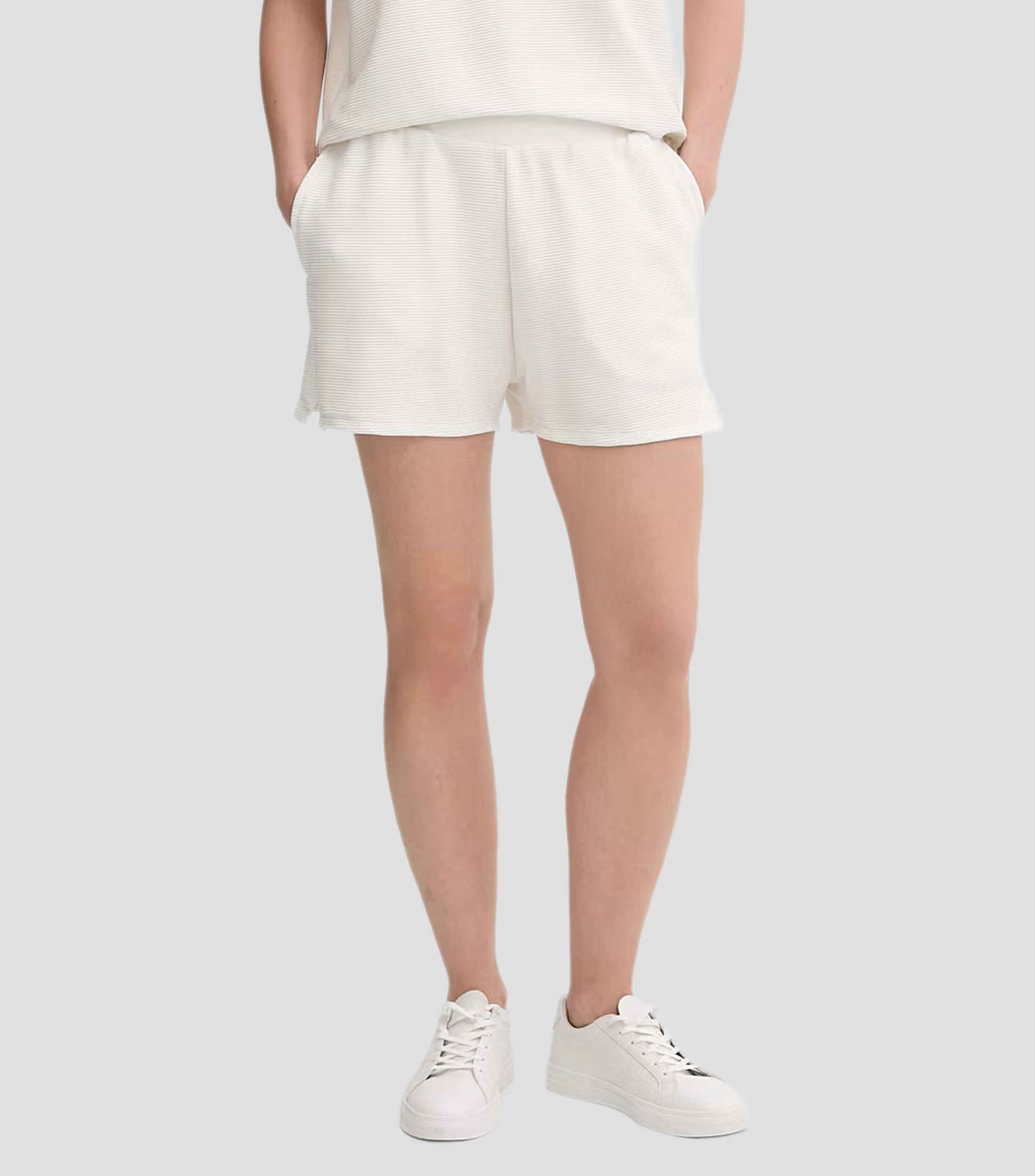 Short liso canalé Mujer