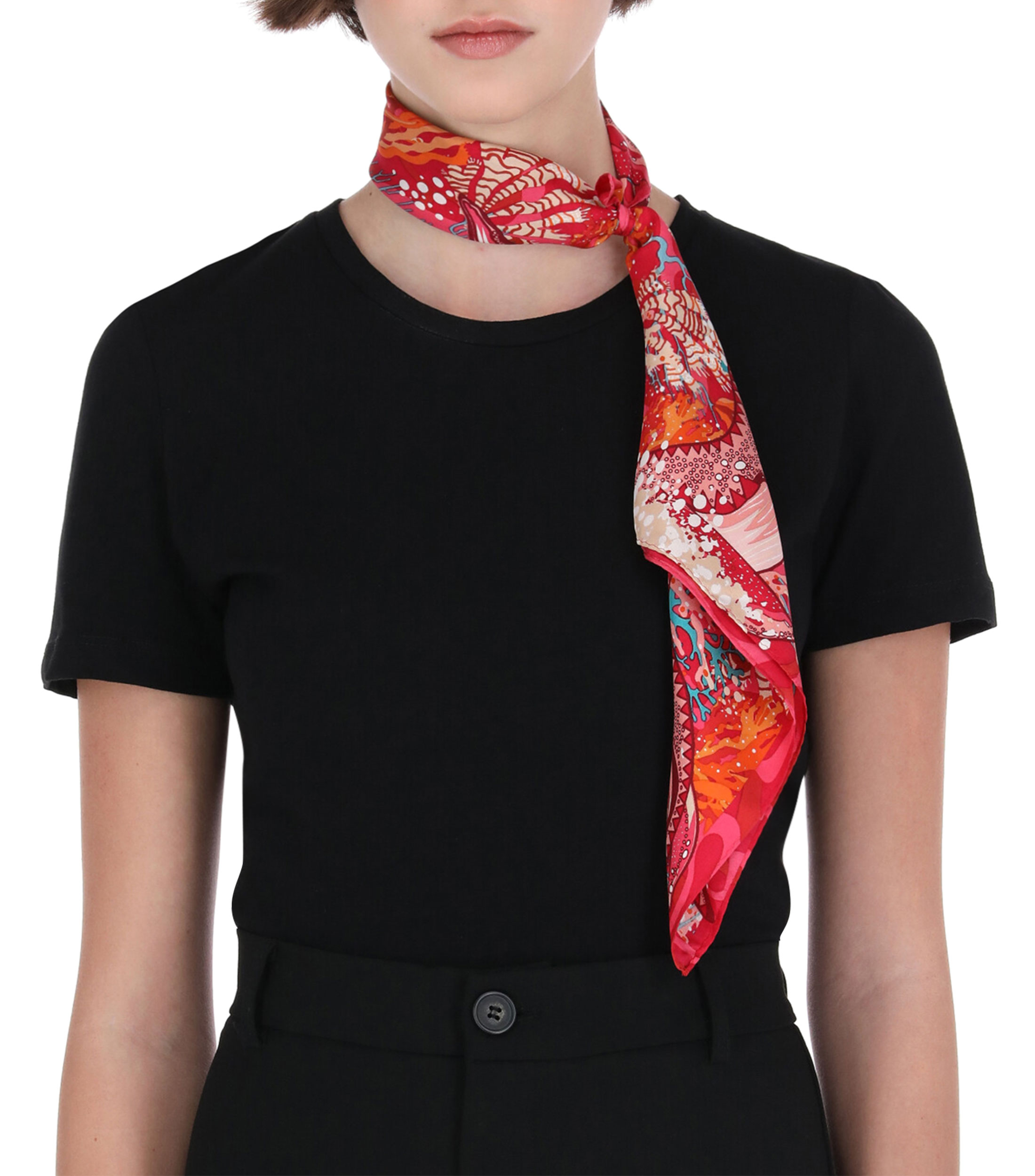 Mascada multicolor con ballenas Mujer