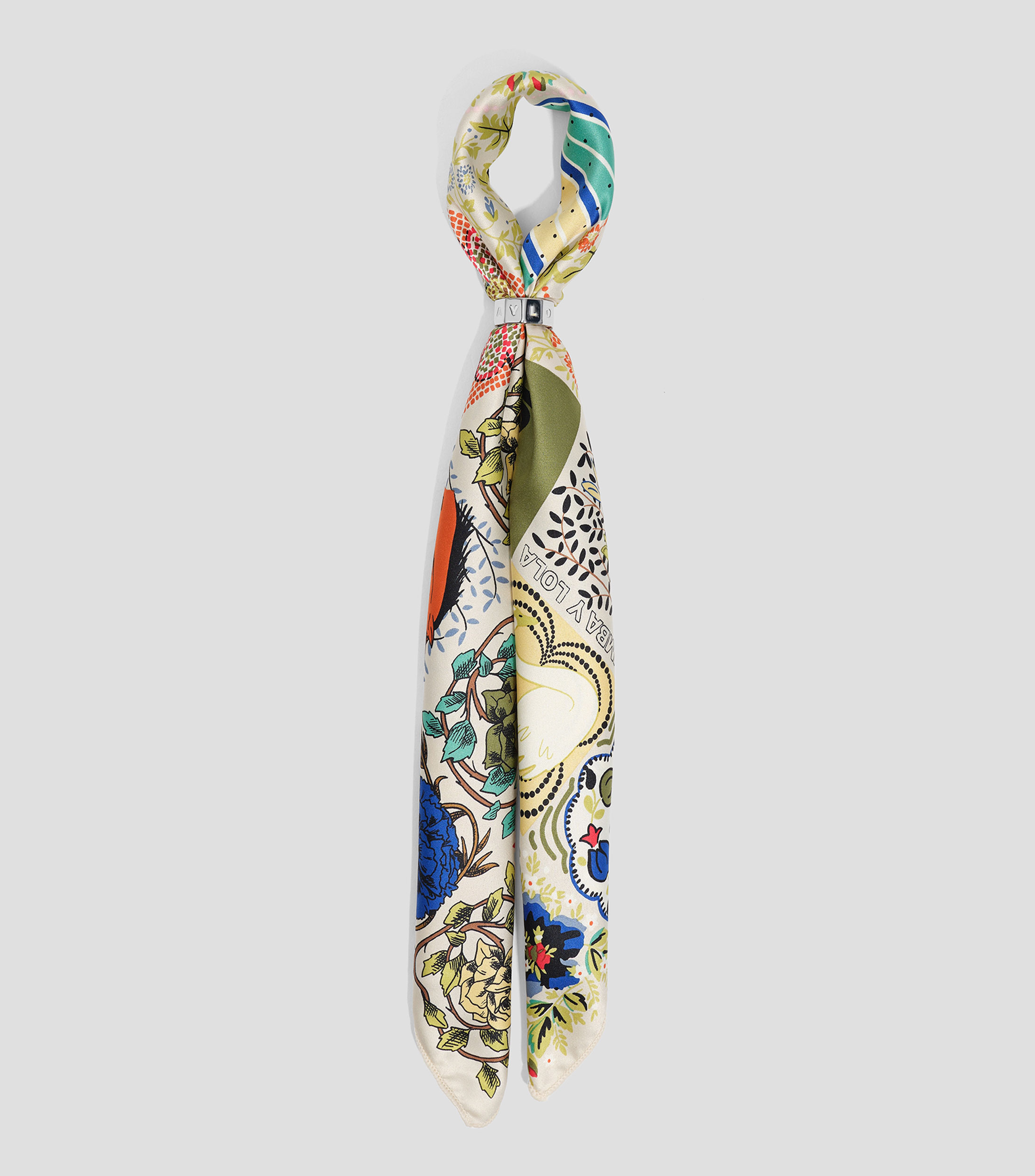Charm pañuelo mosaico marfil Mujer