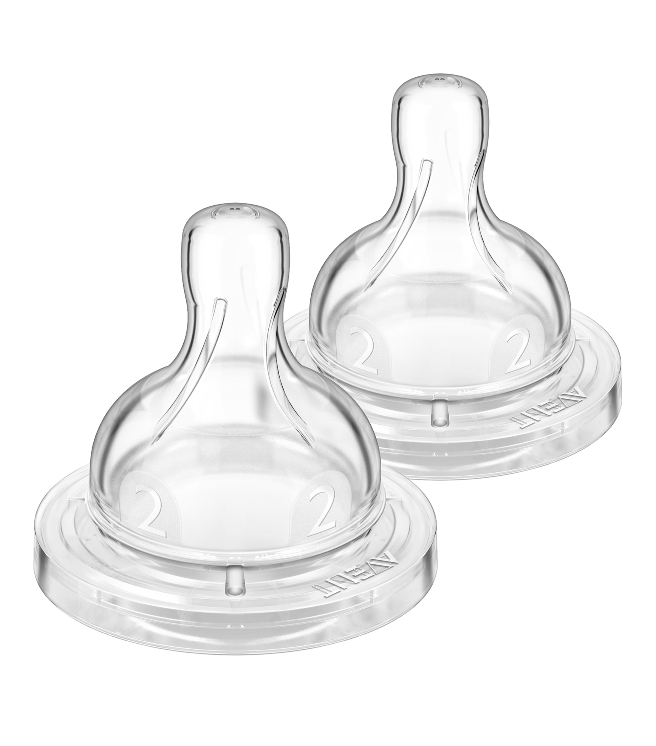 Set 2 Tetinas para Fluido Lento 2 Hoyos