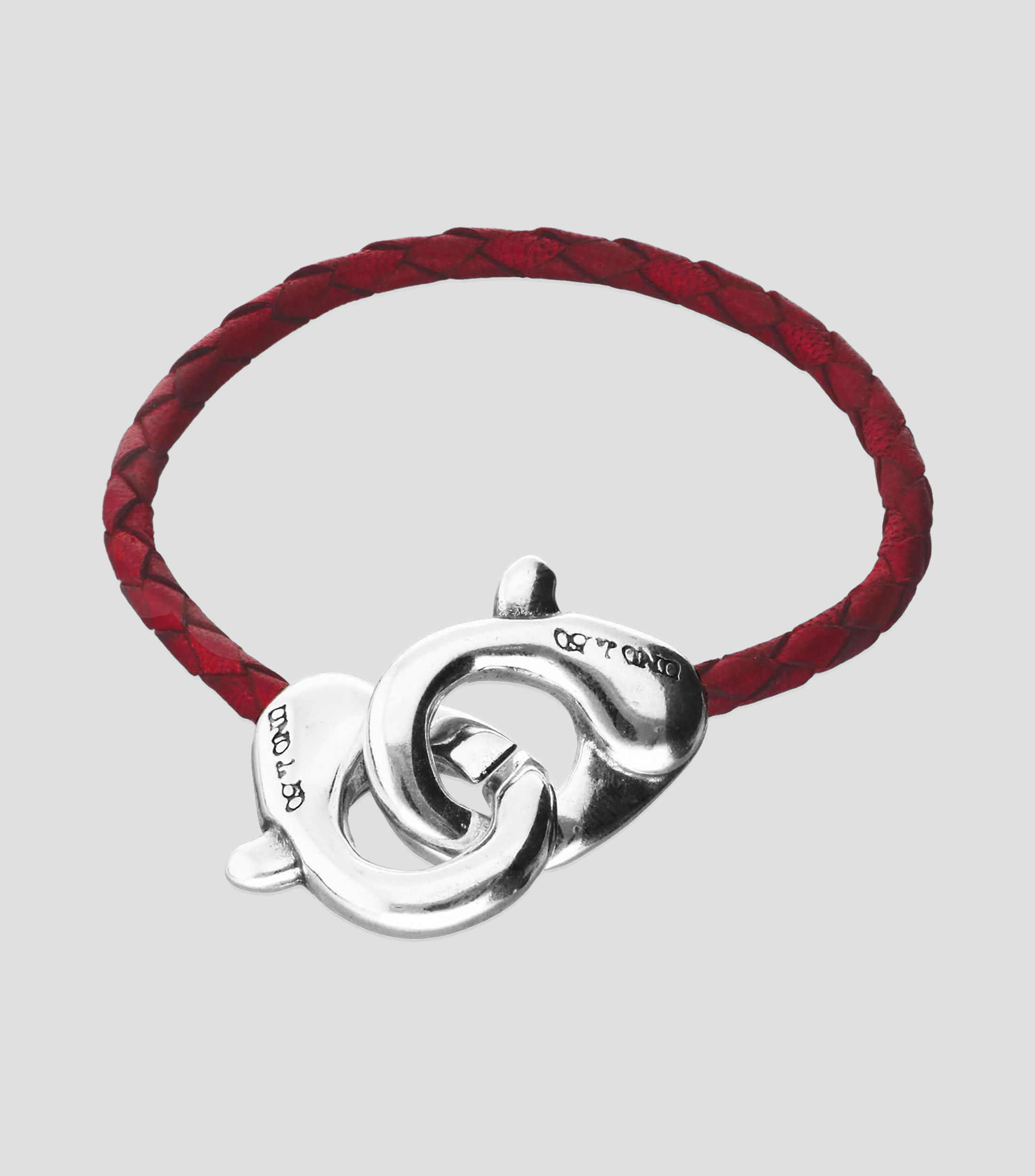 Pulsera trenzada con mosquetones Hombre