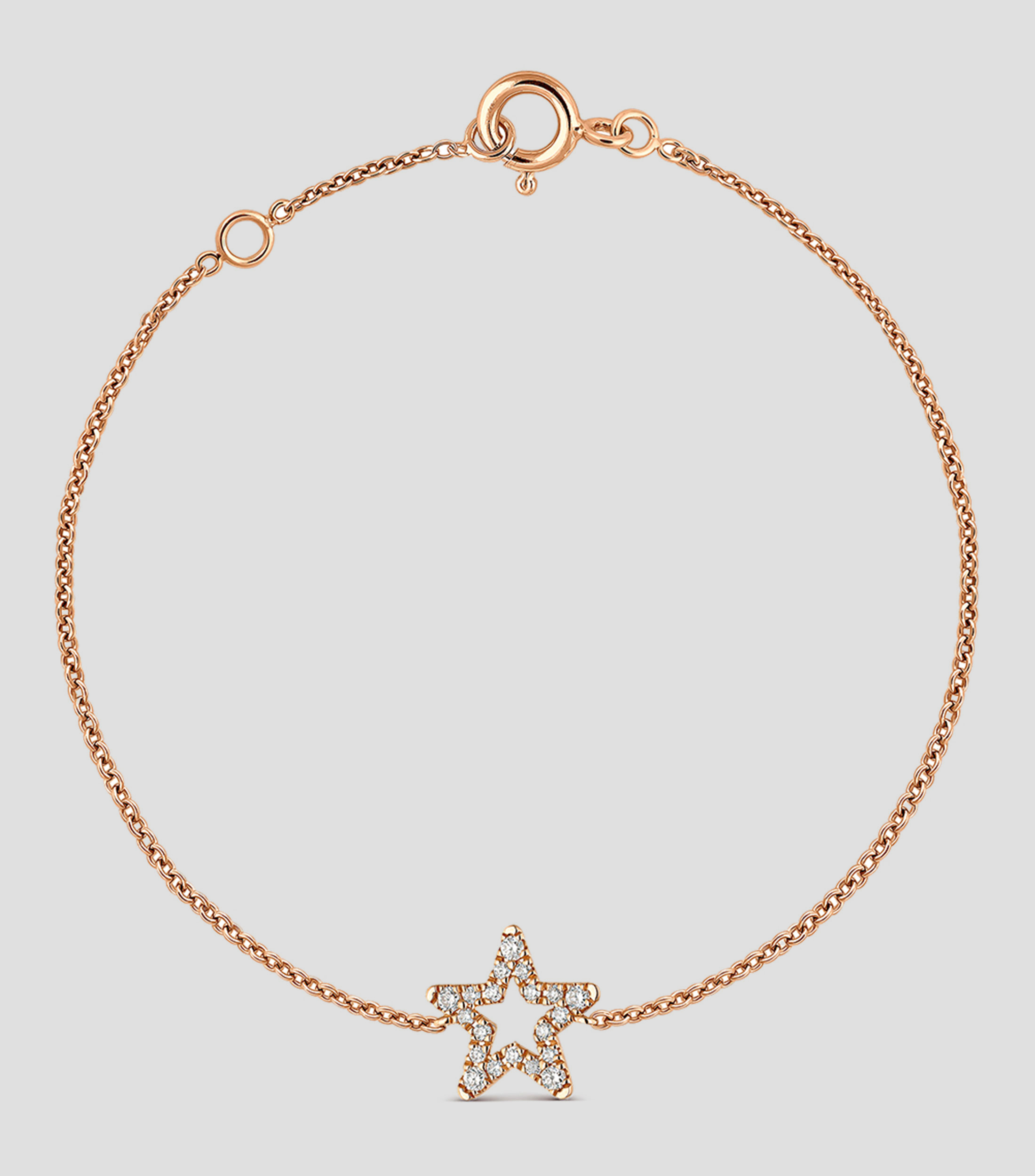 Pulsera en oro rosa de 18 kilates con diamantes Idalia Mujer