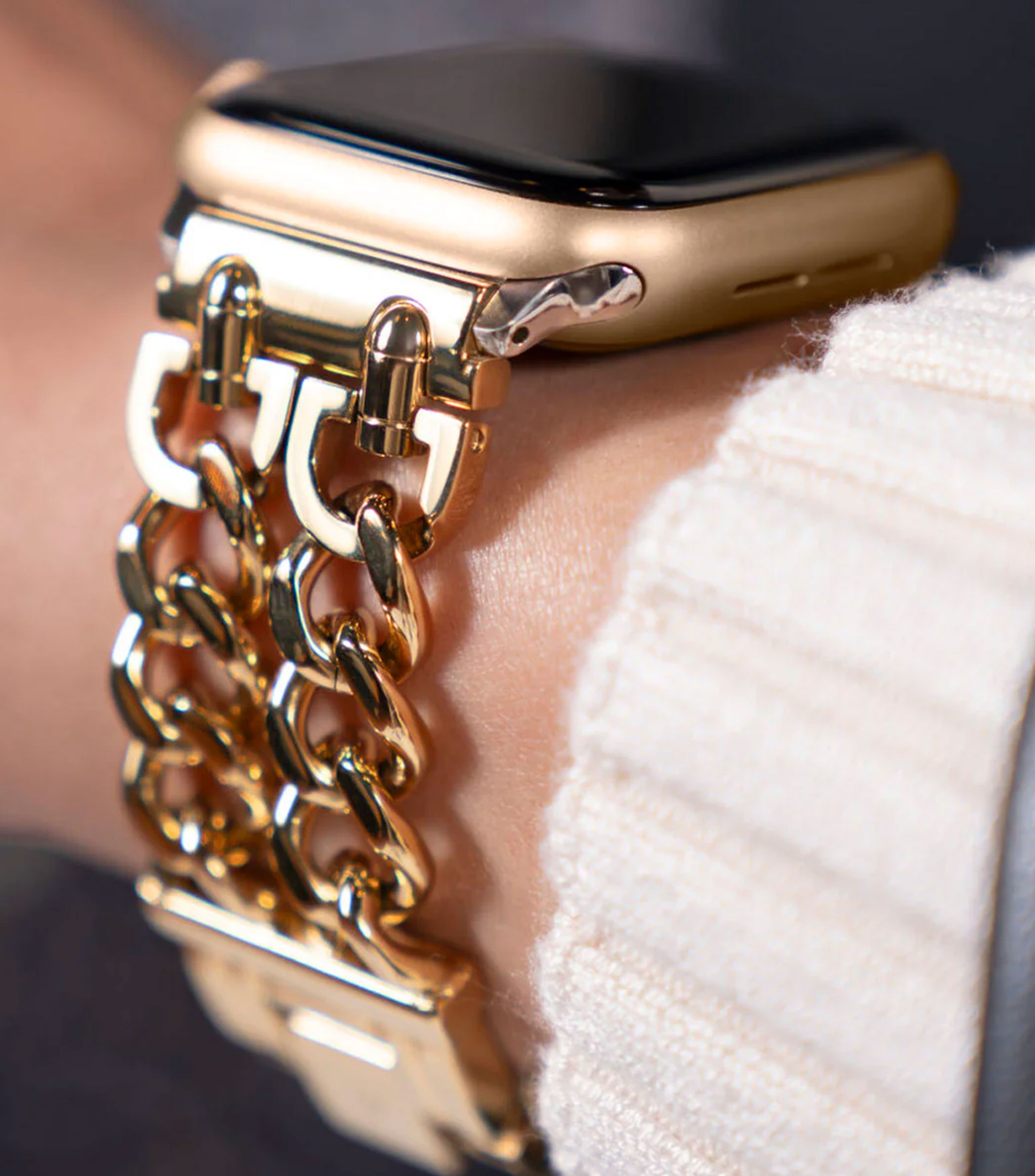 Correa para reloj Apple en acero inoxidable Dorado