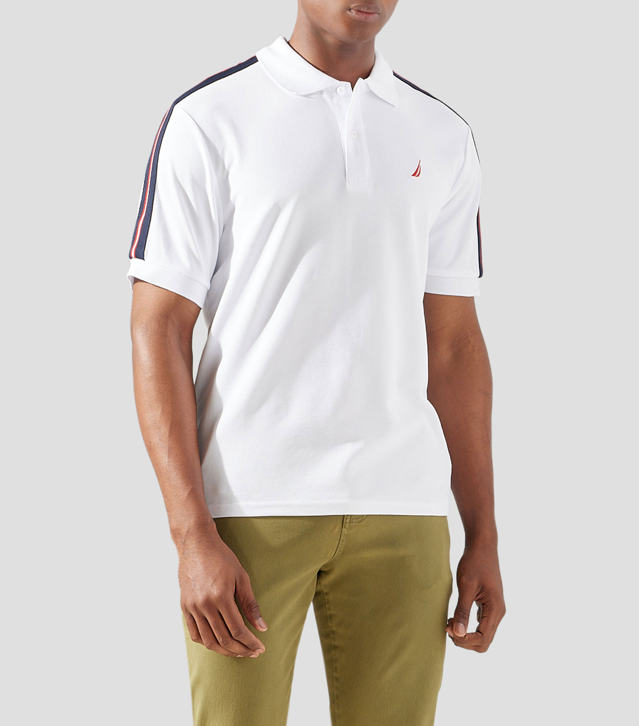 Playera tipo polo manga corta lisa Hombre