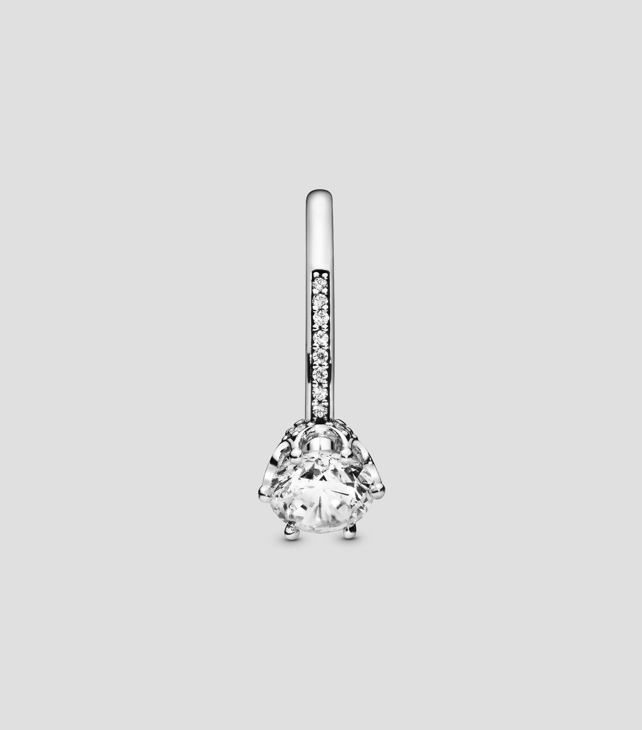 Anillo en plata Clear Sparkling Crown Solitaire Mujer Talla: 60