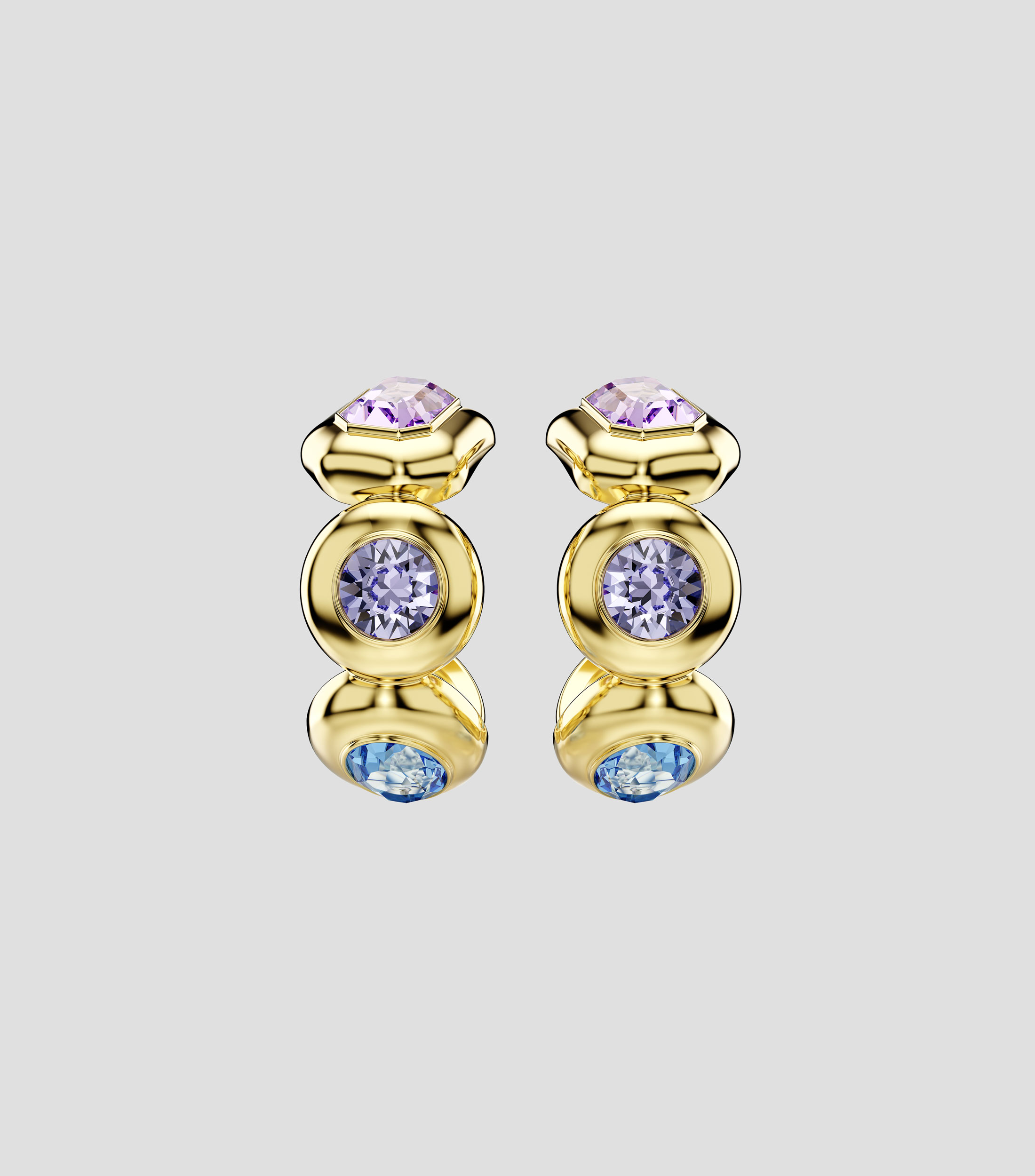 Pendientes Gema Hoop con cristal Swarovski Mujer