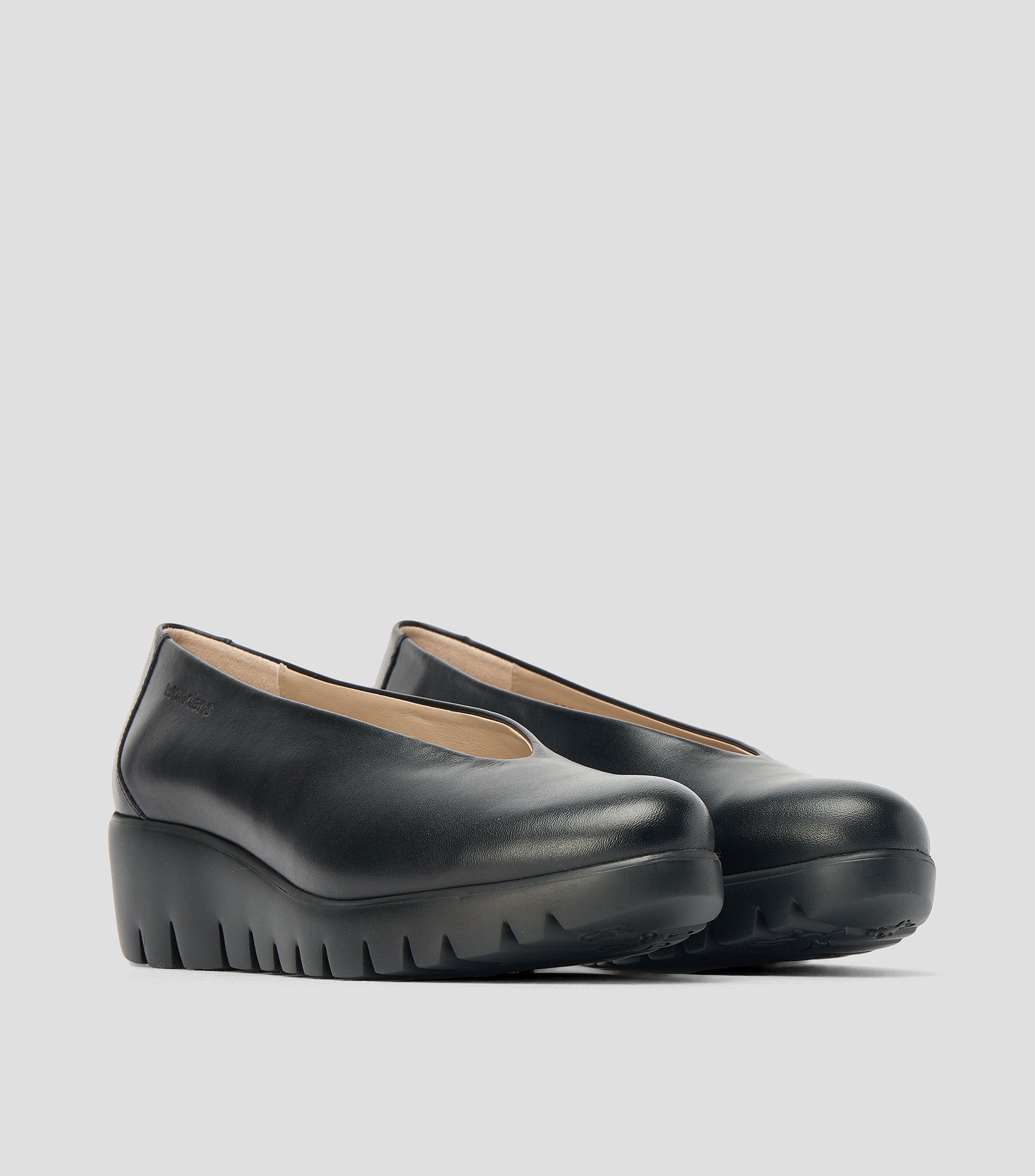 Zapatos casuales con plataforma en piel Mujer