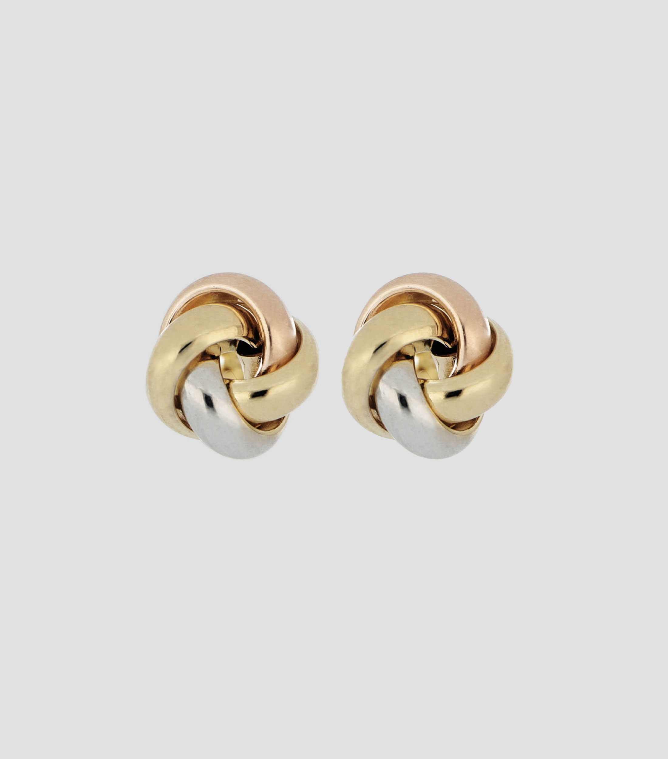 Aretes Nudo en Oro Florentino de 14 Kilates Mujer