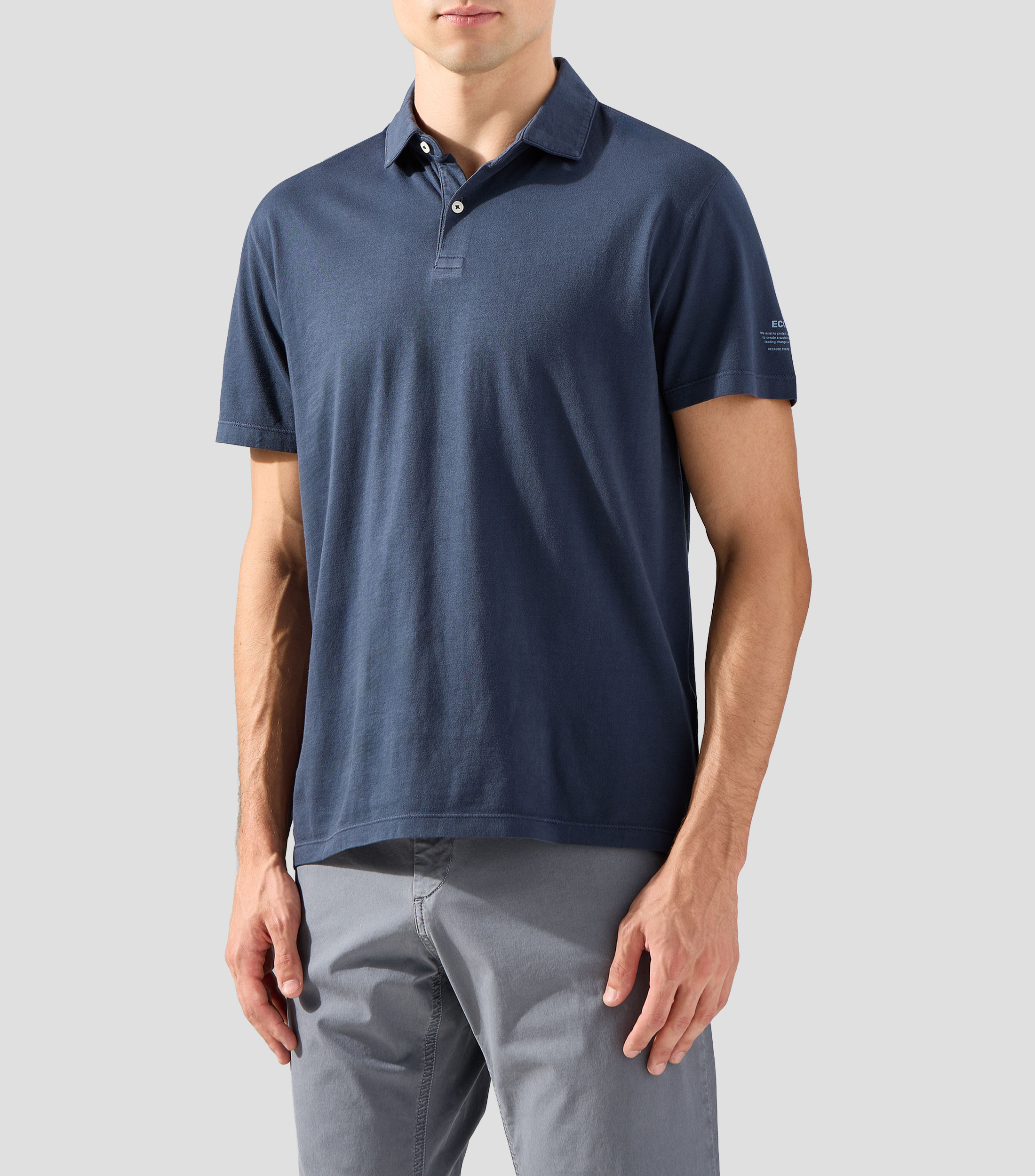 Playera tipo polo manga corta lisa Hombre