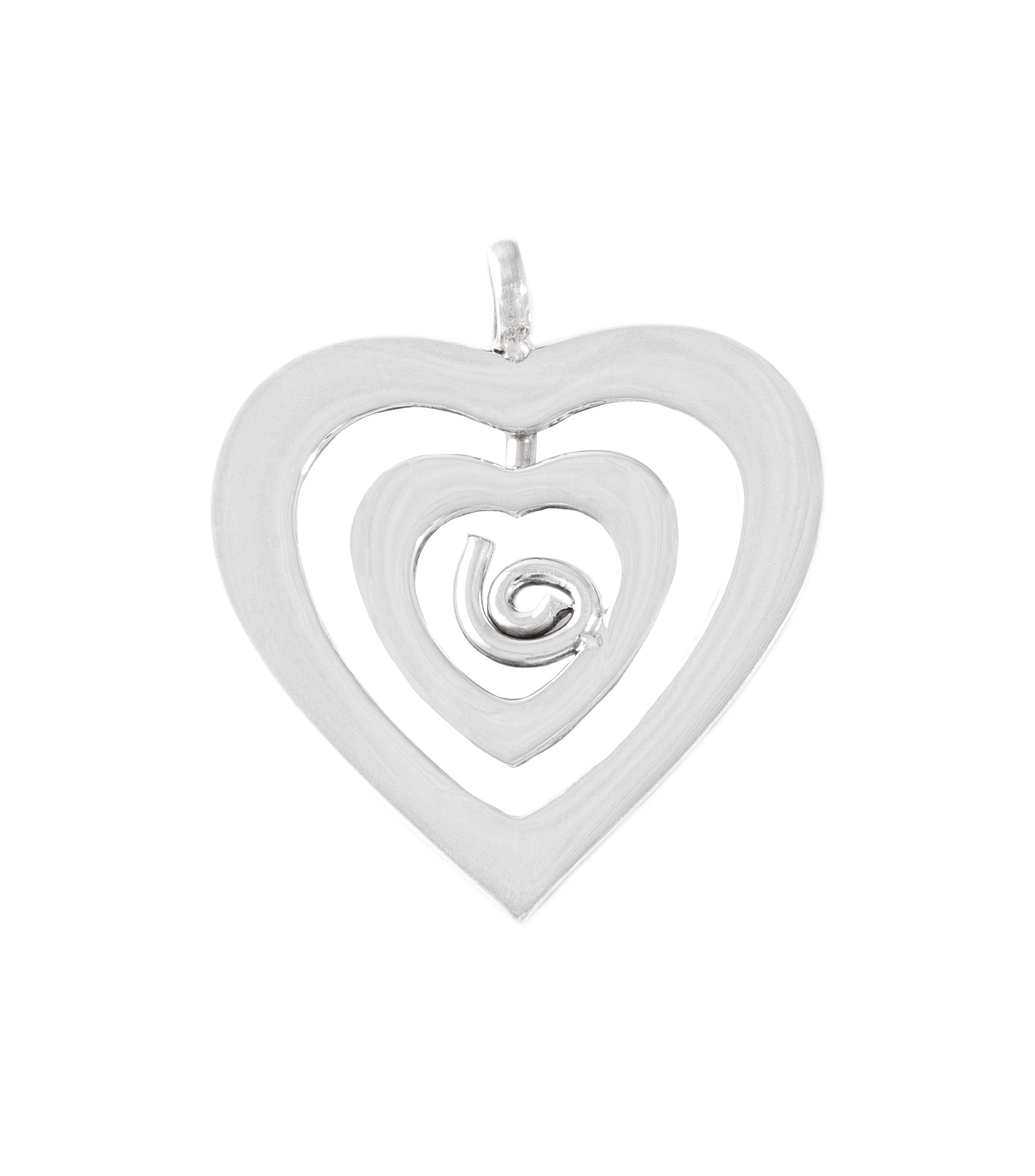 Set de Aretes y dije en plata .925 Corazon Mujer