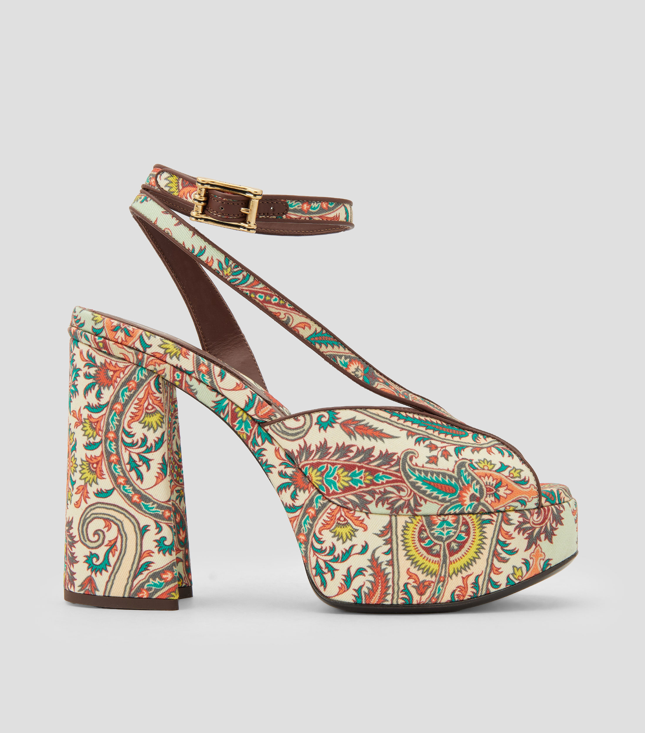 Sandalias con tacón alto media luna Mujer