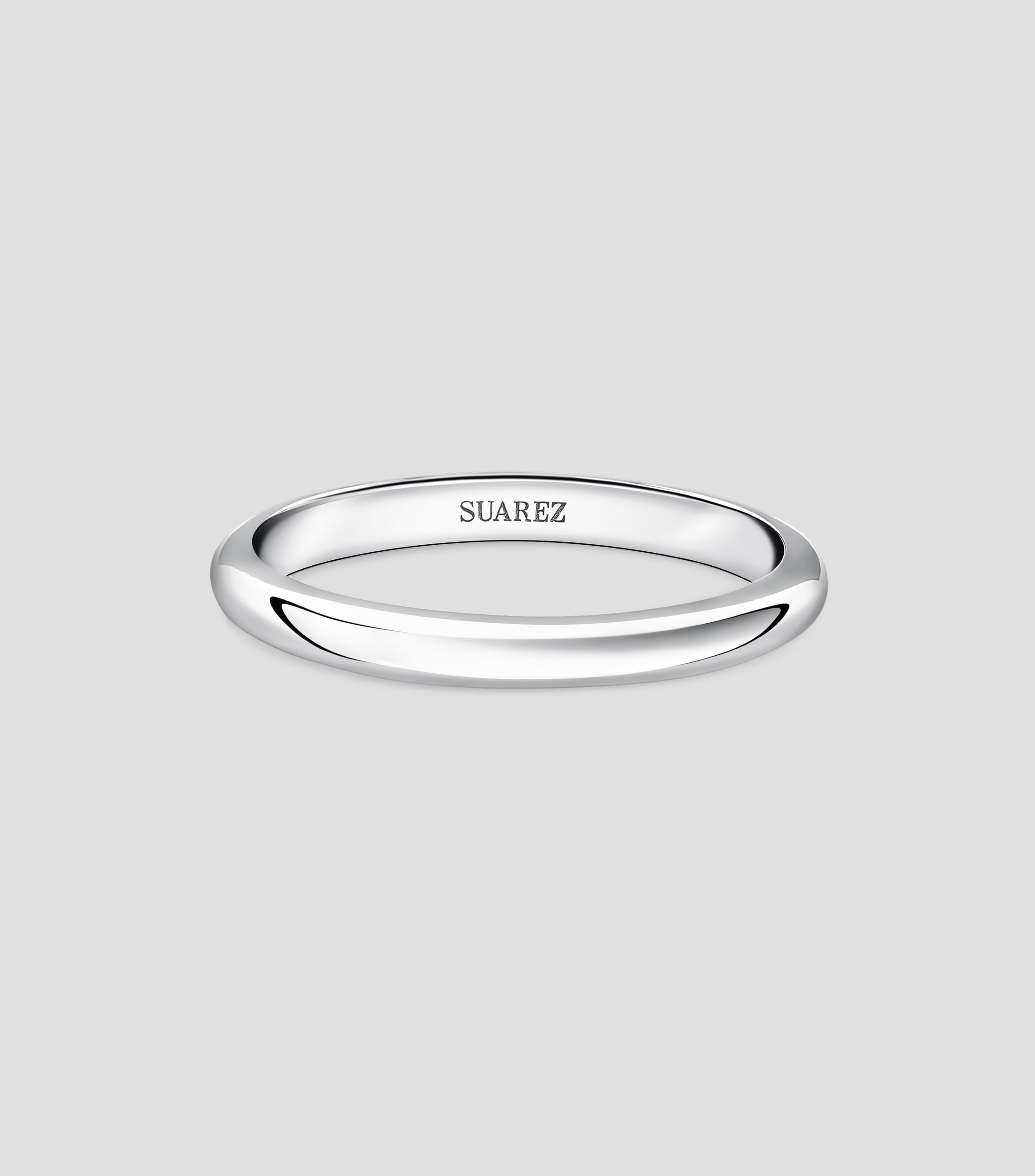 Anillo Solitario en oro blanco 18 Kts Unisex Talla 15