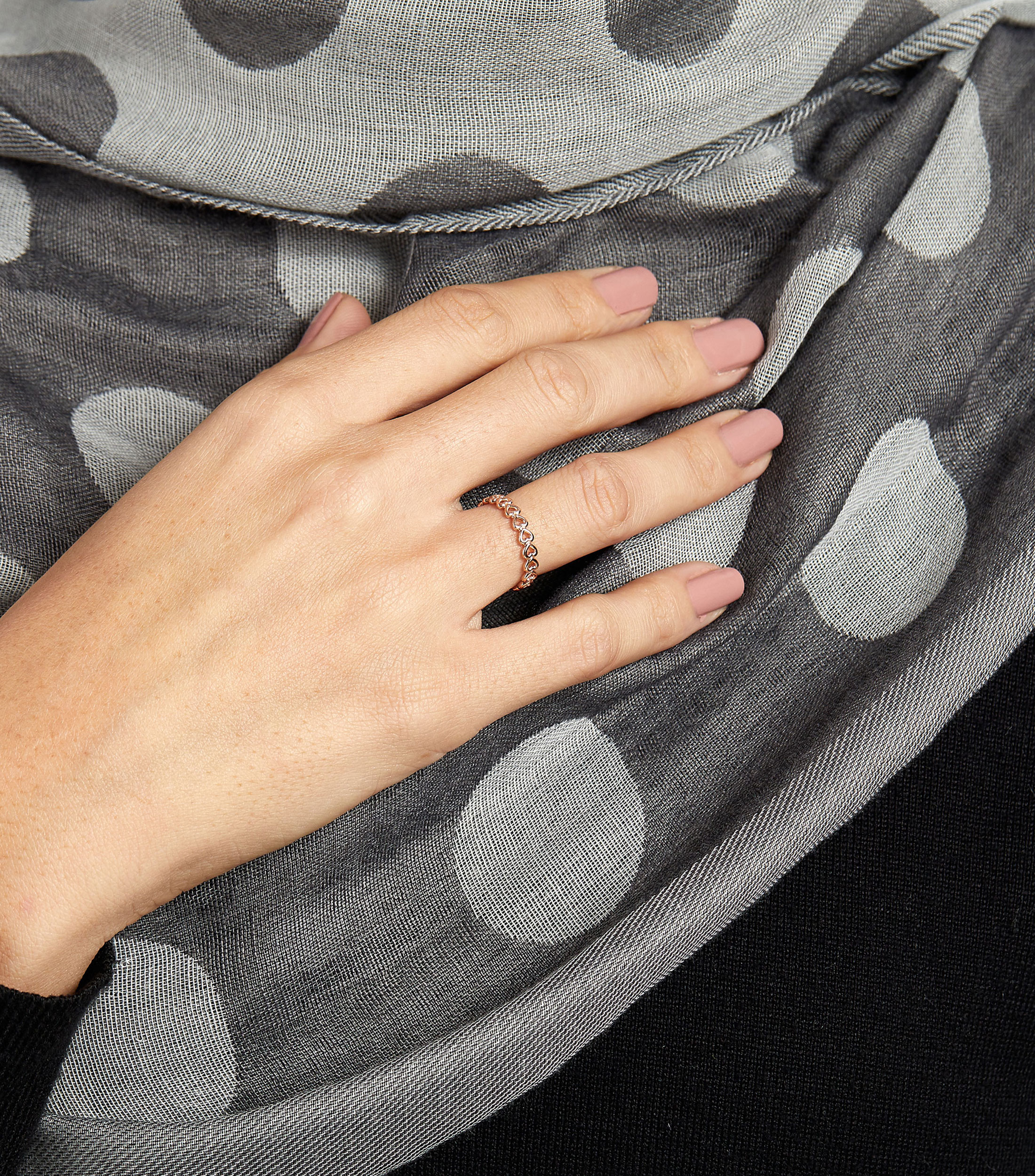 Anillo Banda de corazones Mujer Talla: 52