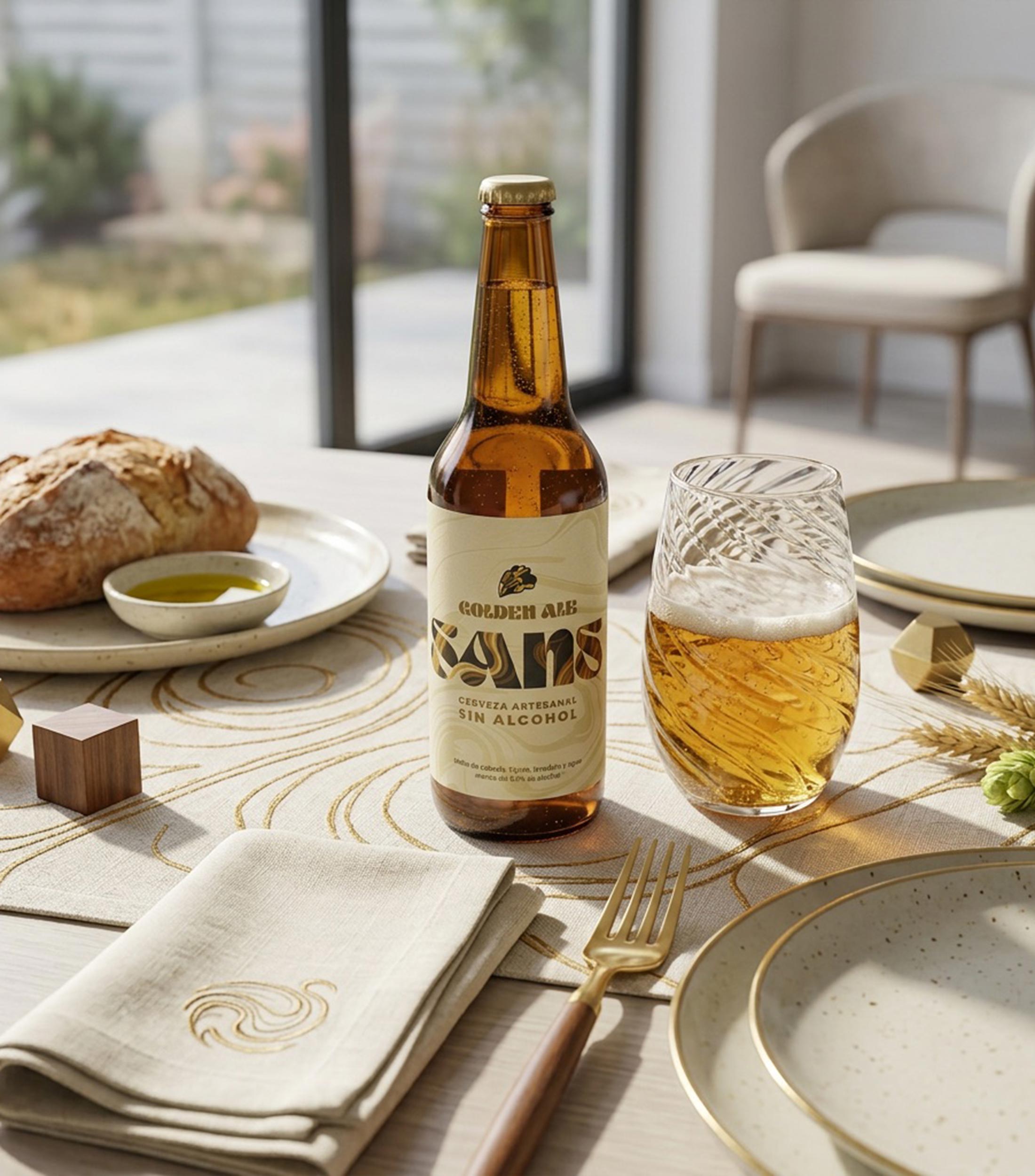 Cerveza Sans Golden Ale Sin Alcohol, 355 ml