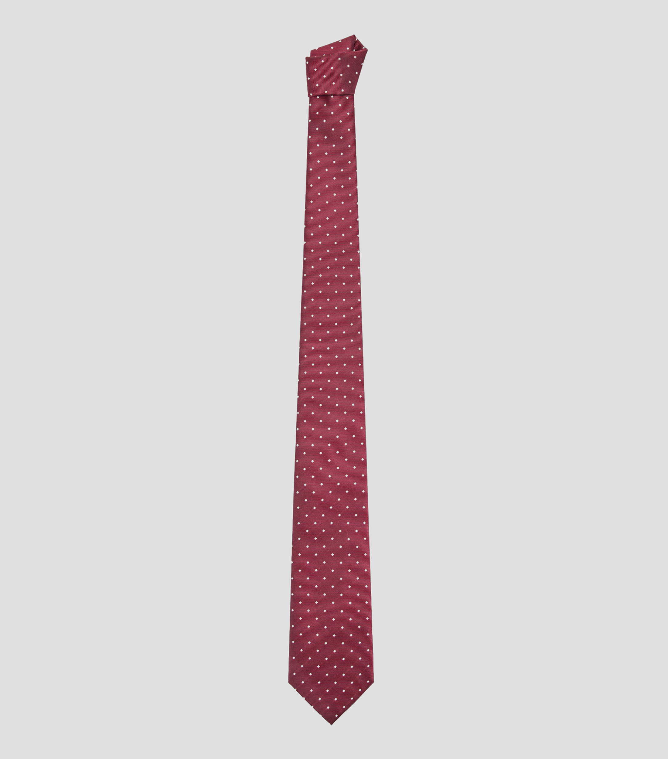 Corbata ancha en seda con microdiseño Hombre
