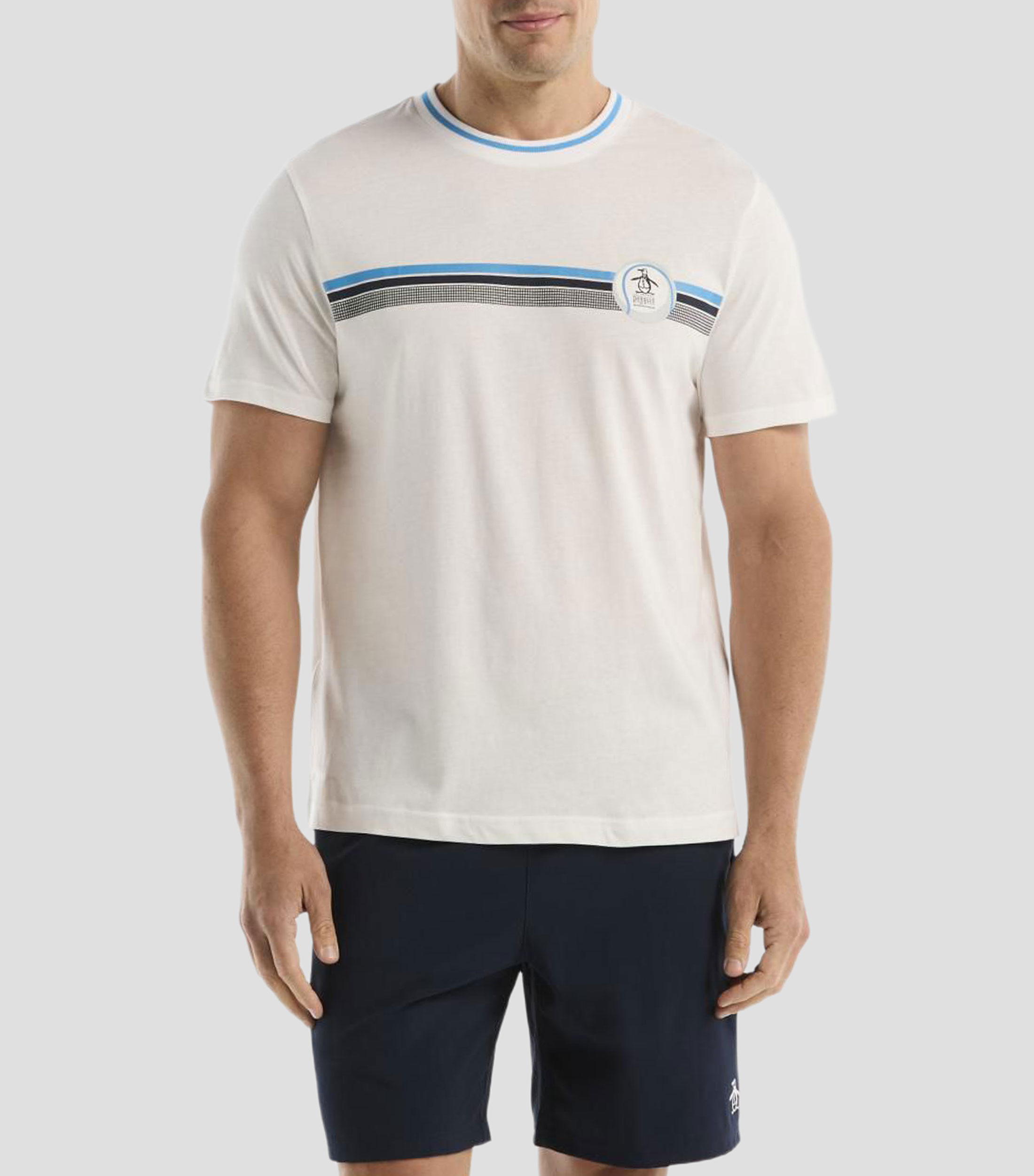 Playera cuello redondo manga corta estampada Hombre