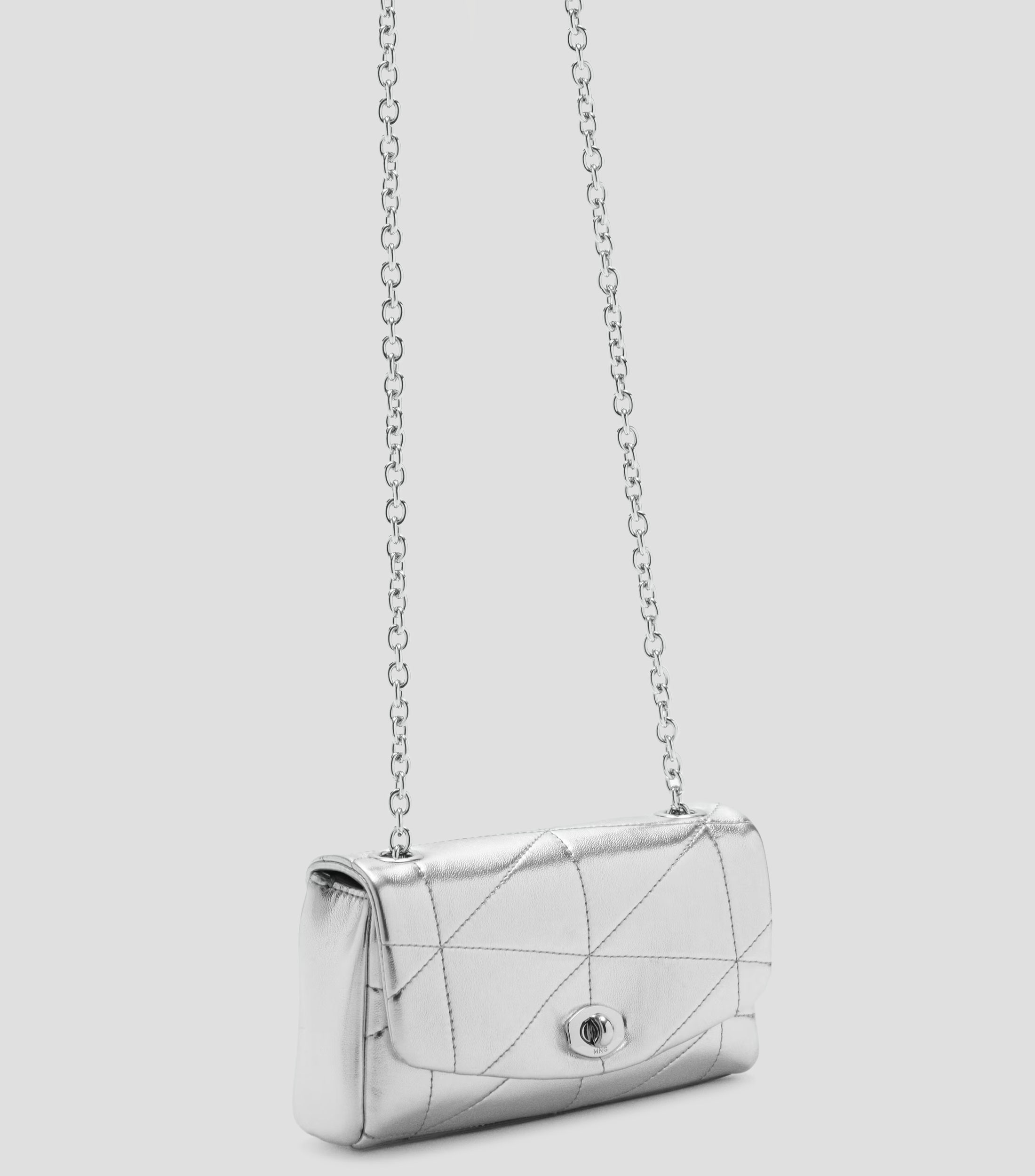 Bolsa clutch Kira lisa metalizada Mujer