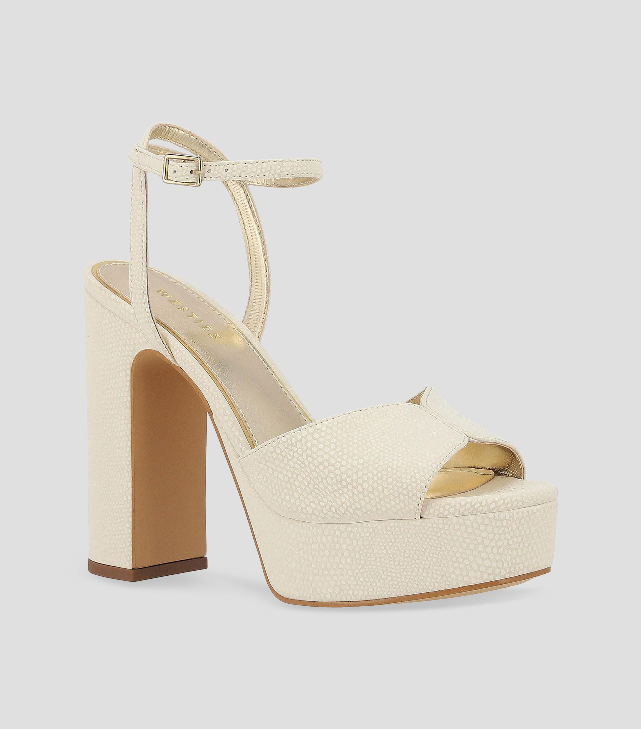 Sandalias con Tacón alto Cuadrado Mujer