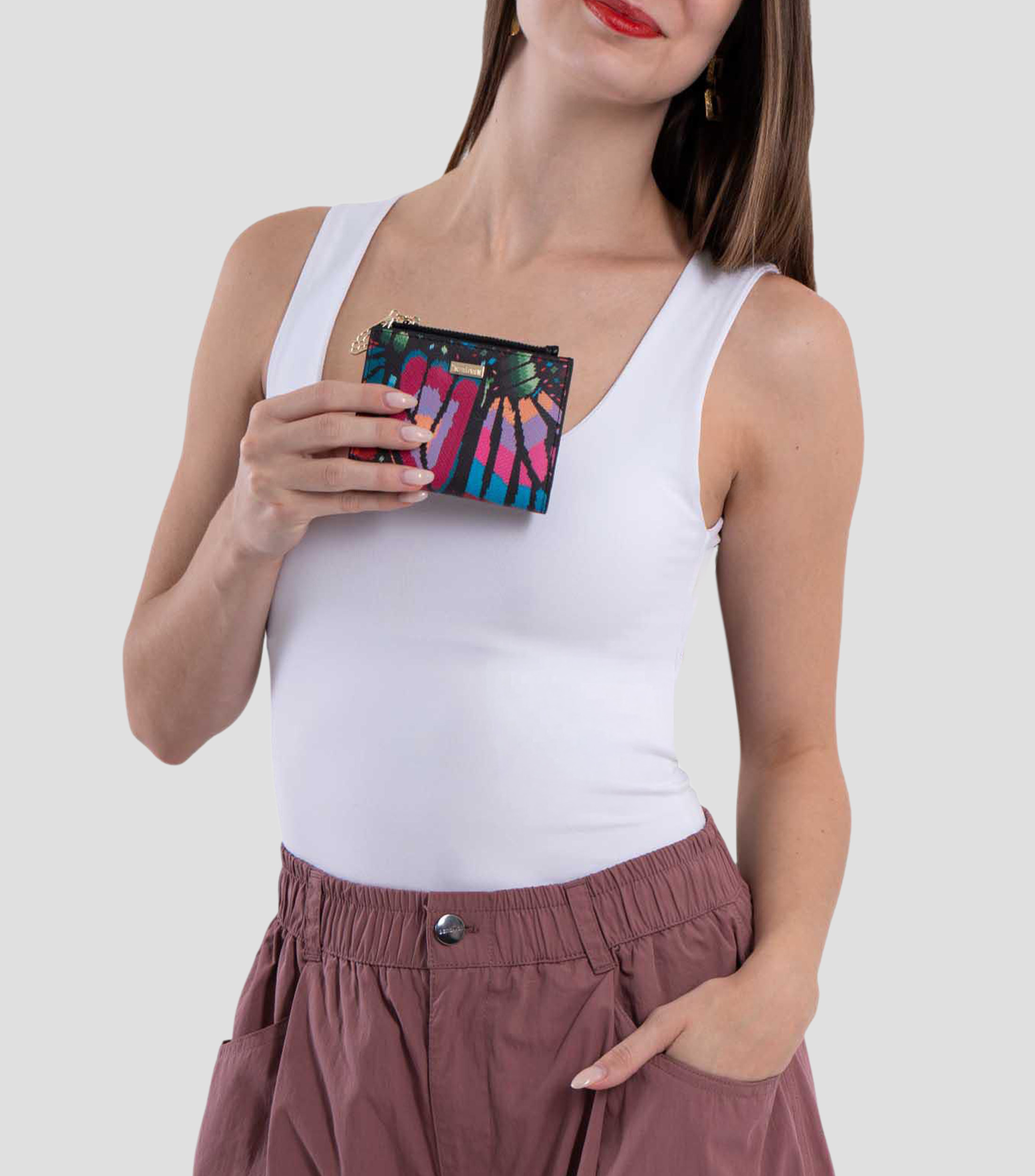 Cartera multicolor Mariposa estampada Mujer