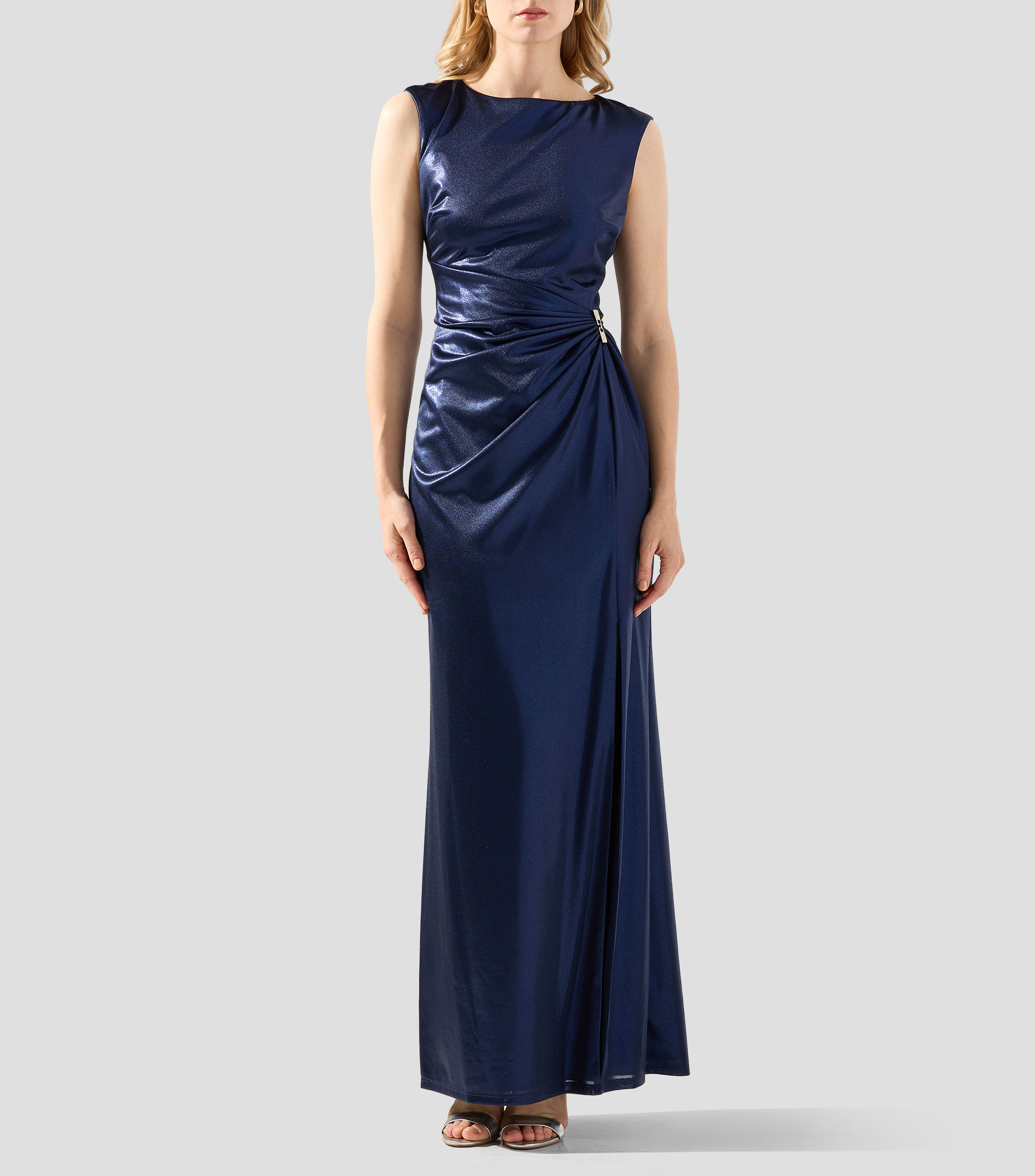 Vestido de fiesta largo liso Mujer