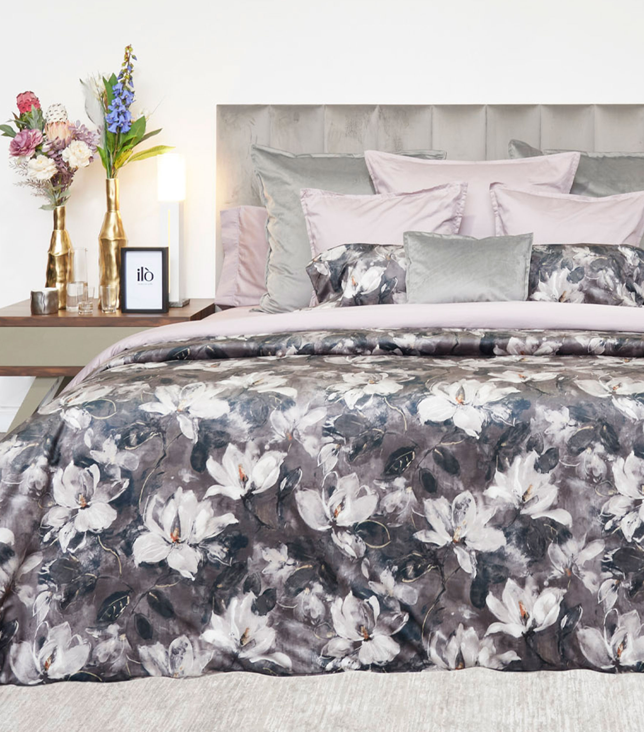 Juego de funda para duvet King Size en algodón Fiorire Multicolor